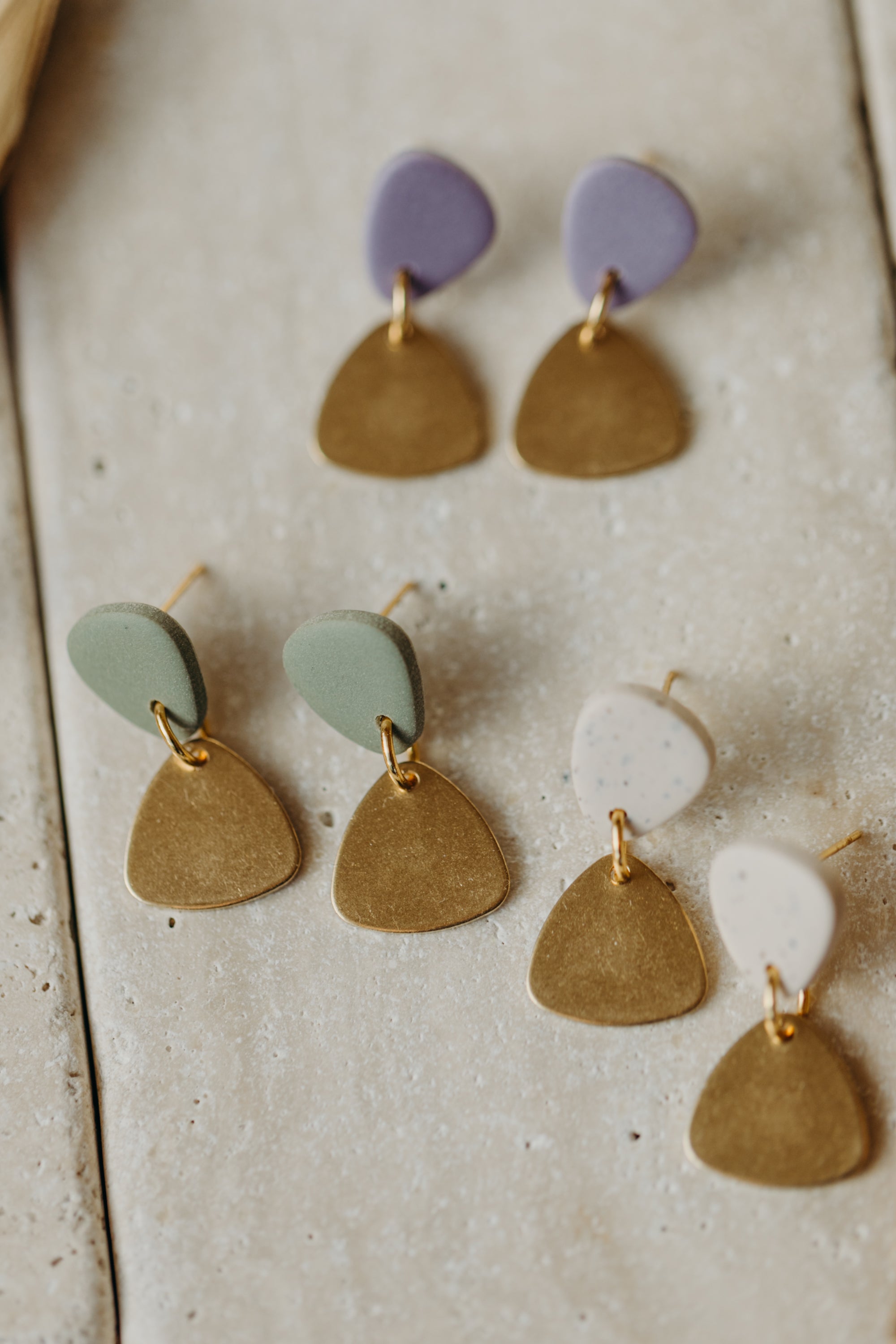 MARJA - small drop earrings gold