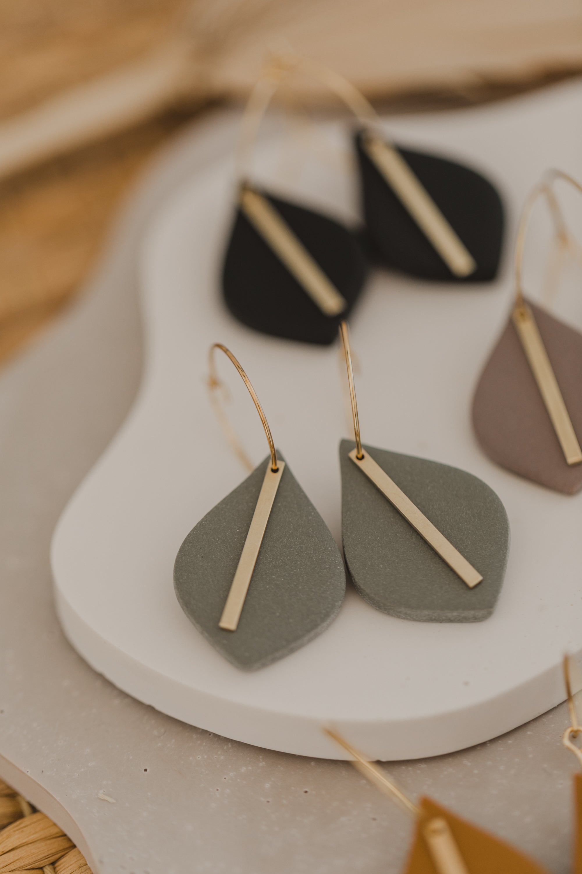 FLORENCE - große Tropfen Ohrringe aus Polymer Ton