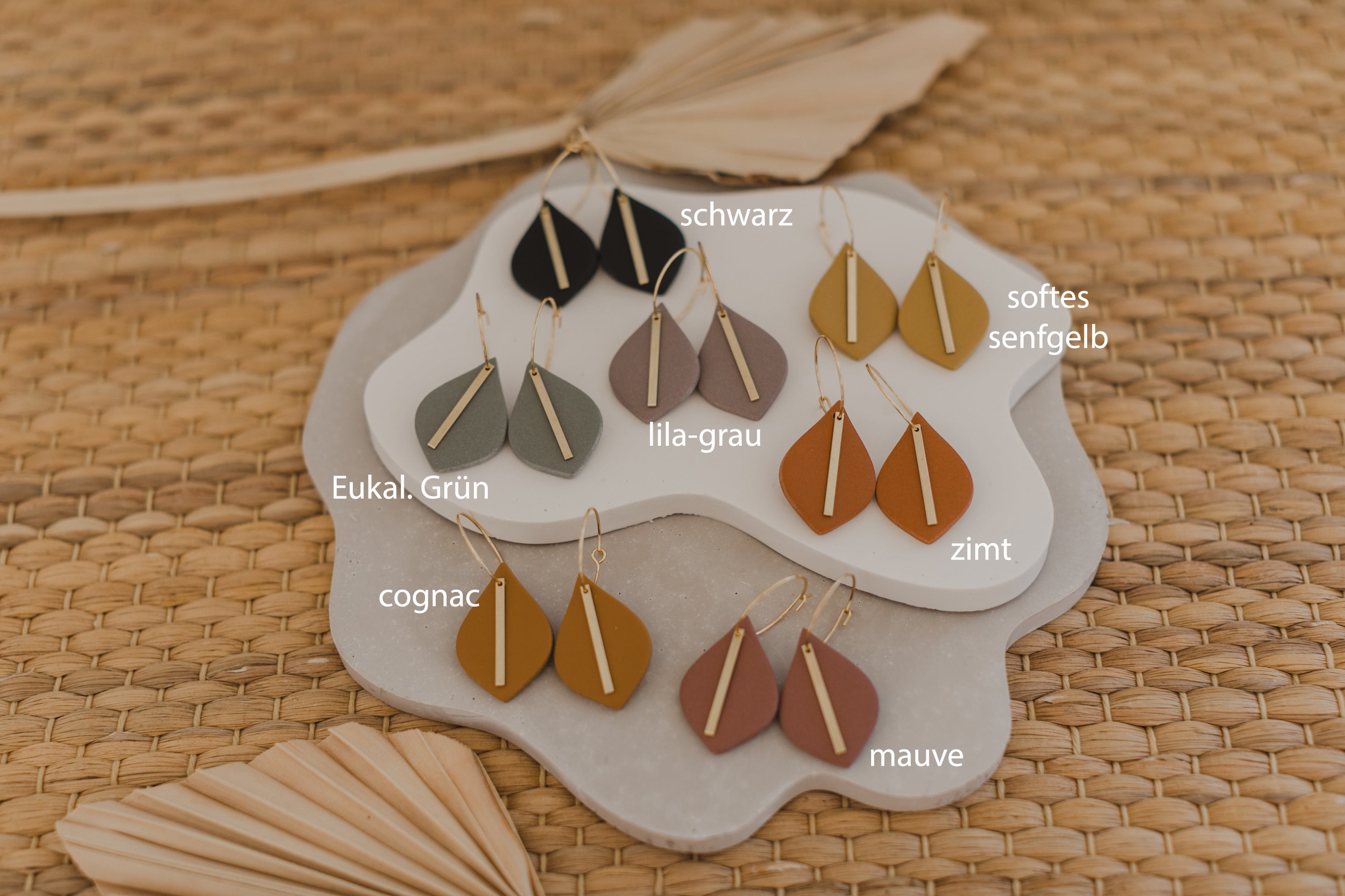 FLORENCE - große Tropfen Ohrringe aus Polymer Ton