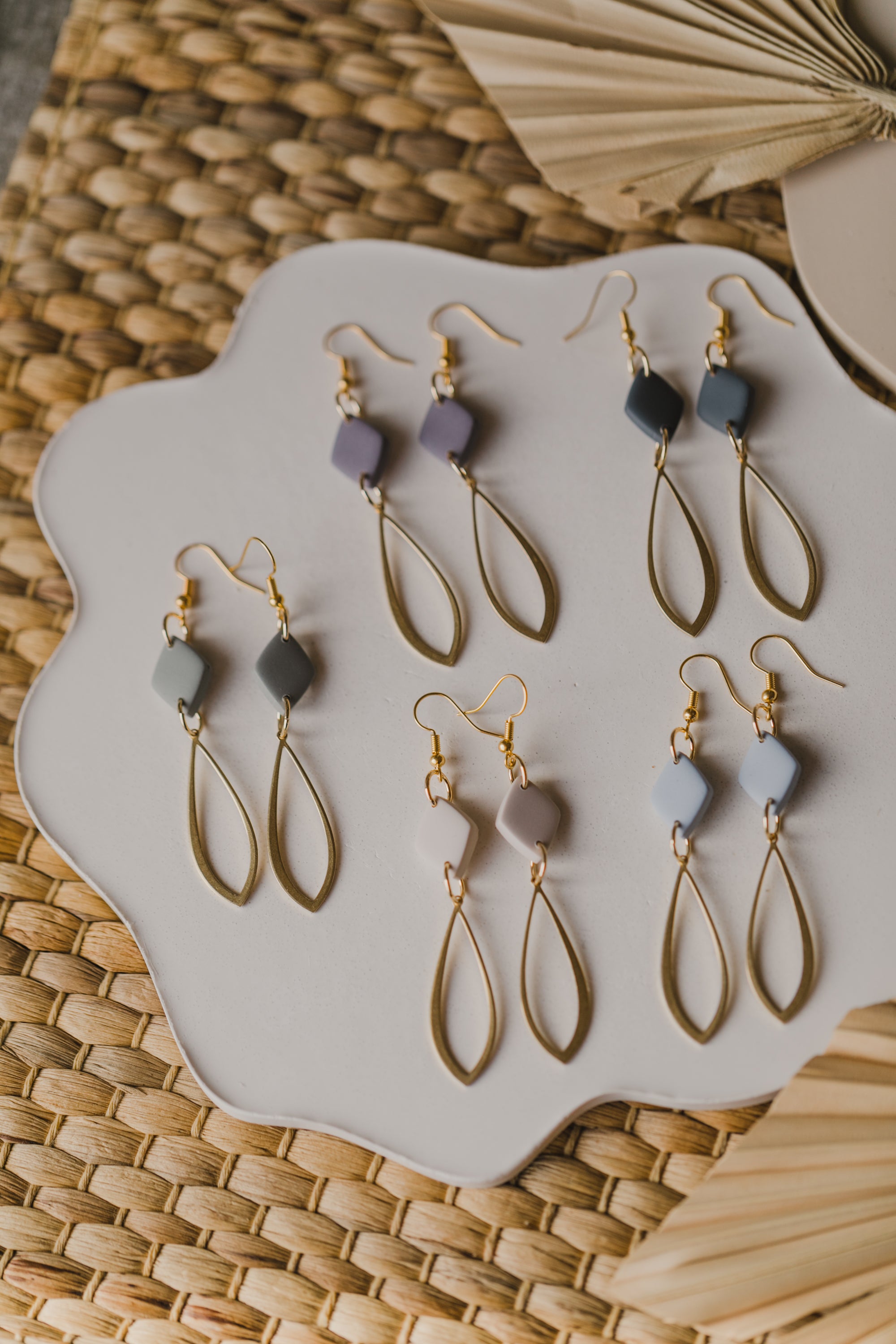 fringe earrings made of brass