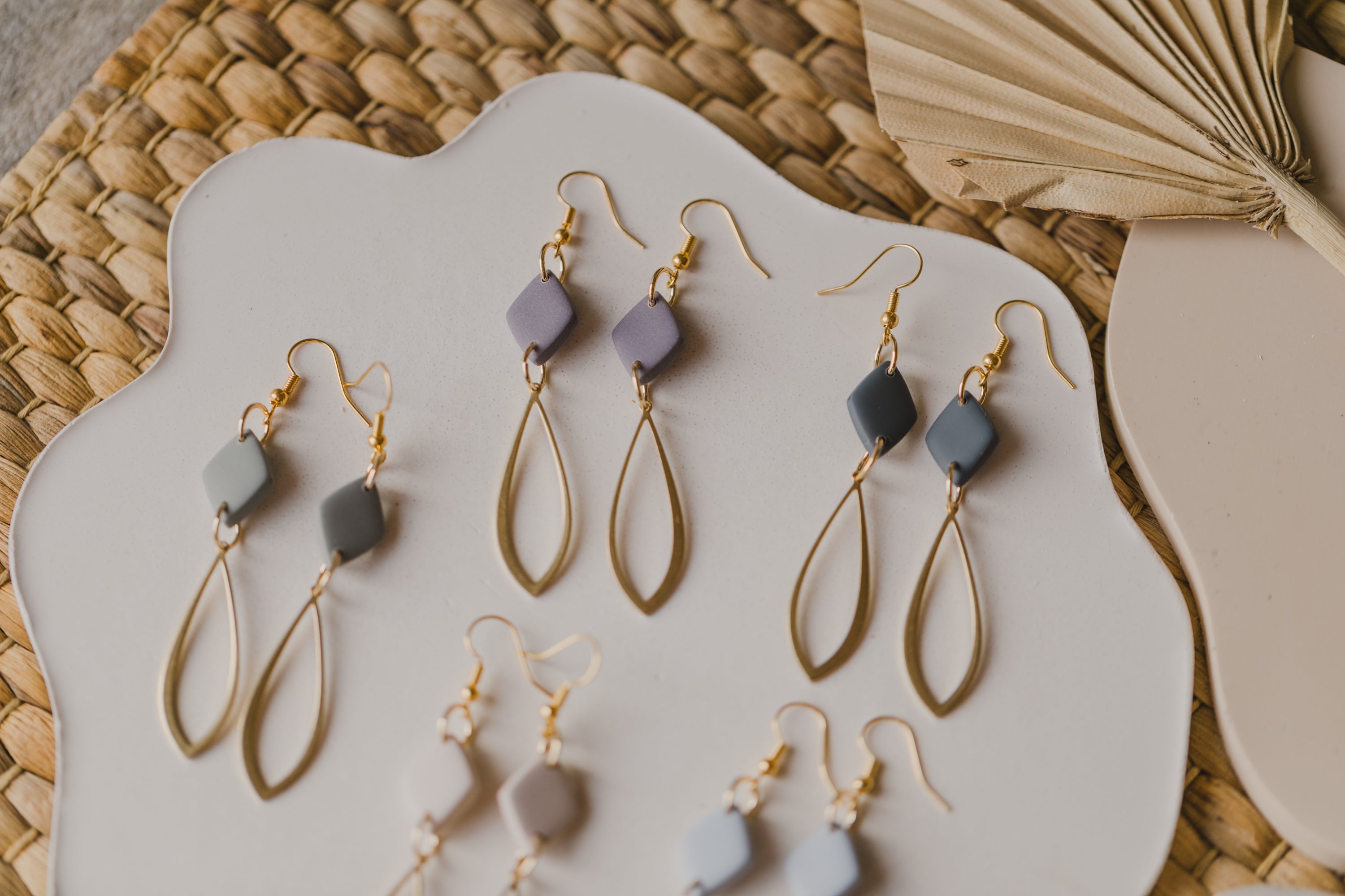 fringe earrings made of brass