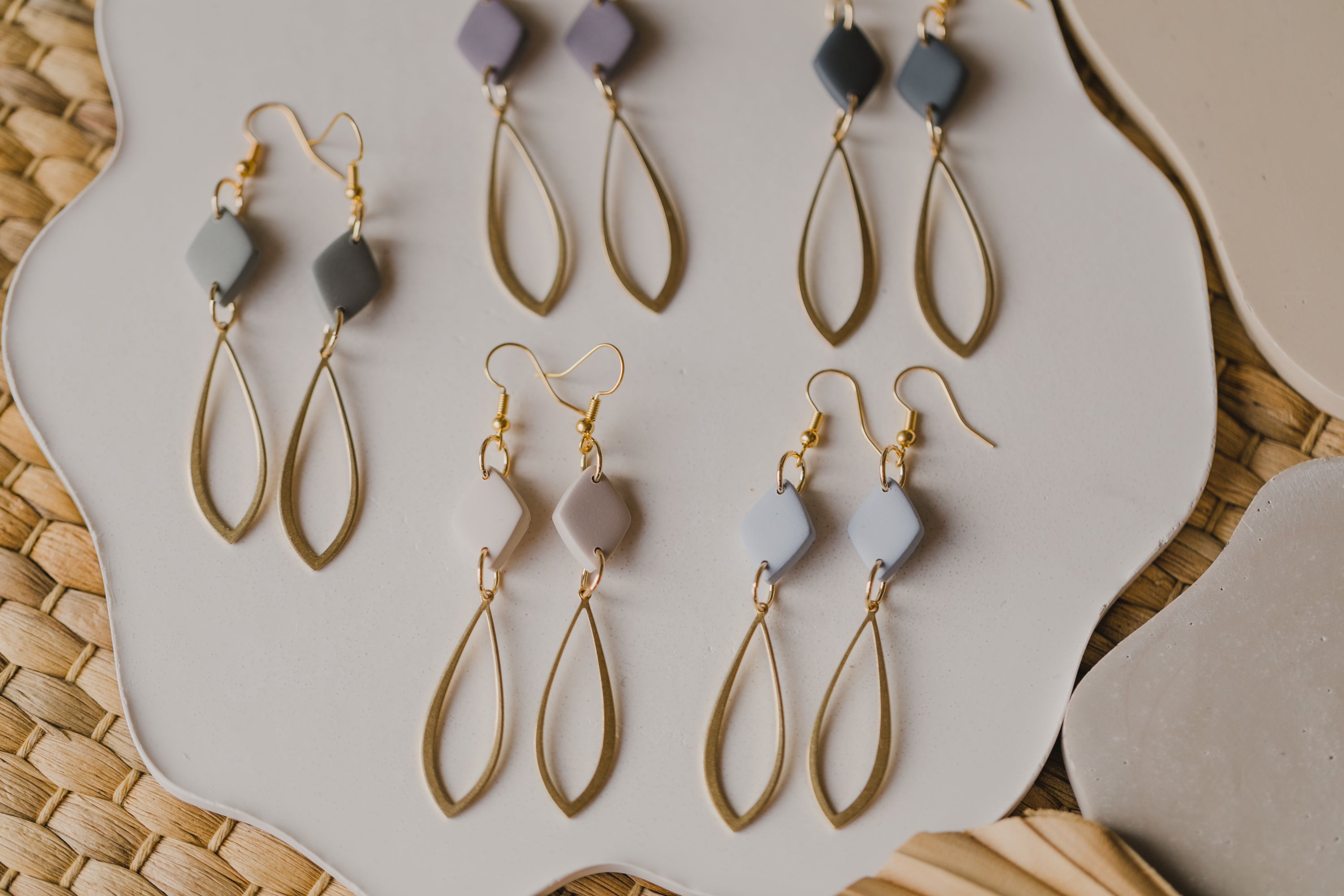 fringe earrings made of brass