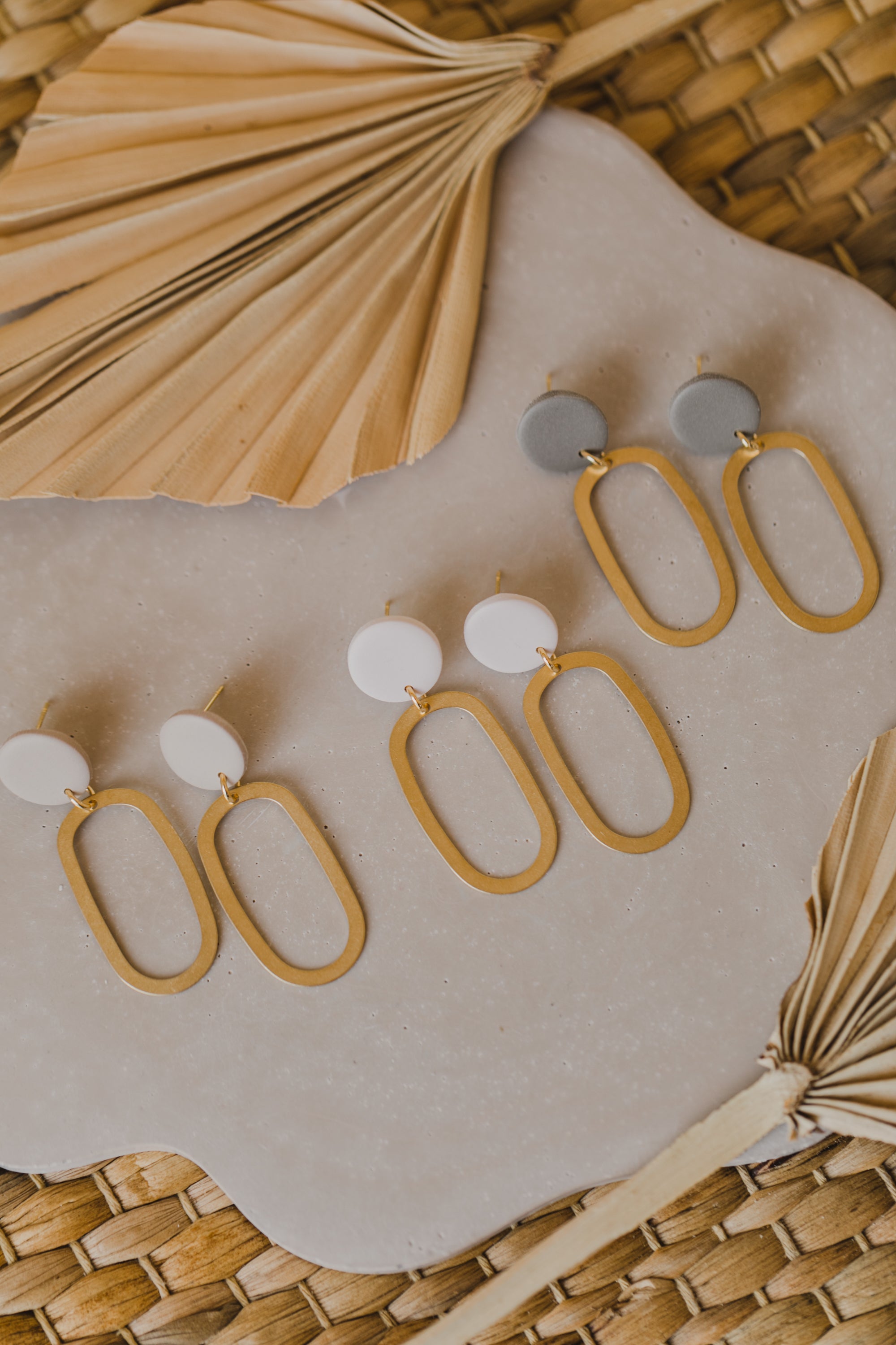 fringe earrings made of brass