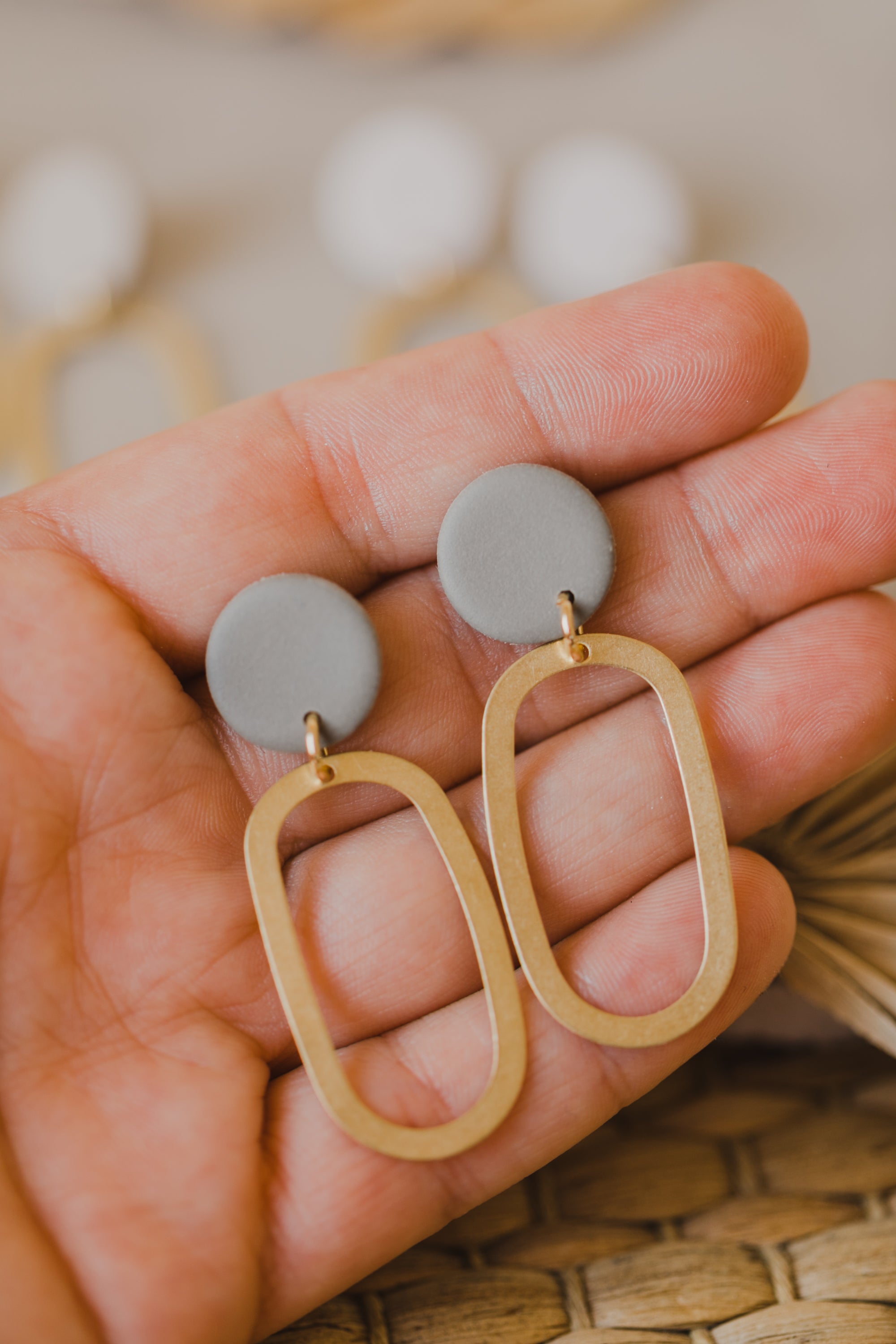 fringe earrings made of brass