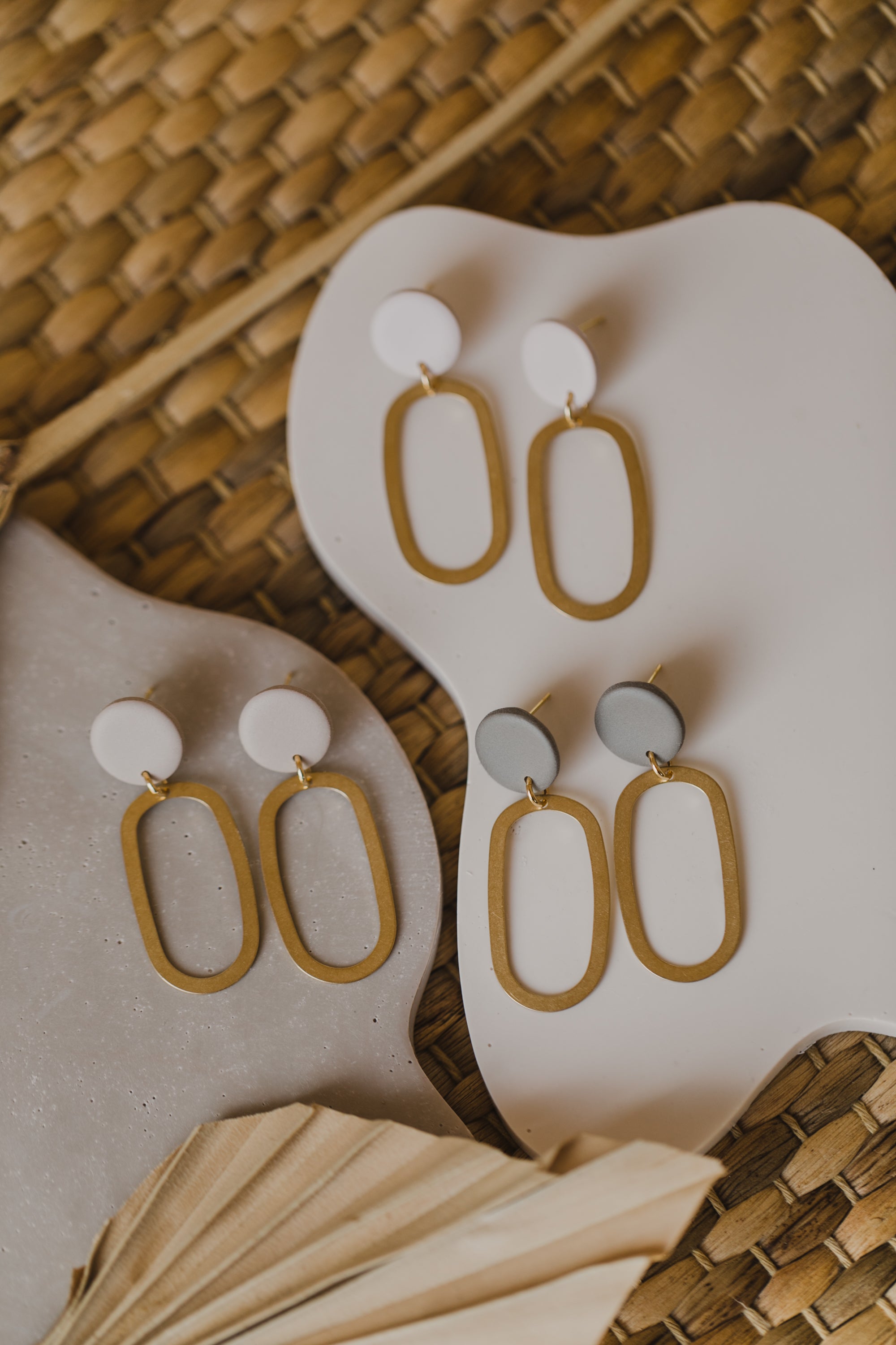 fringe earrings made of brass