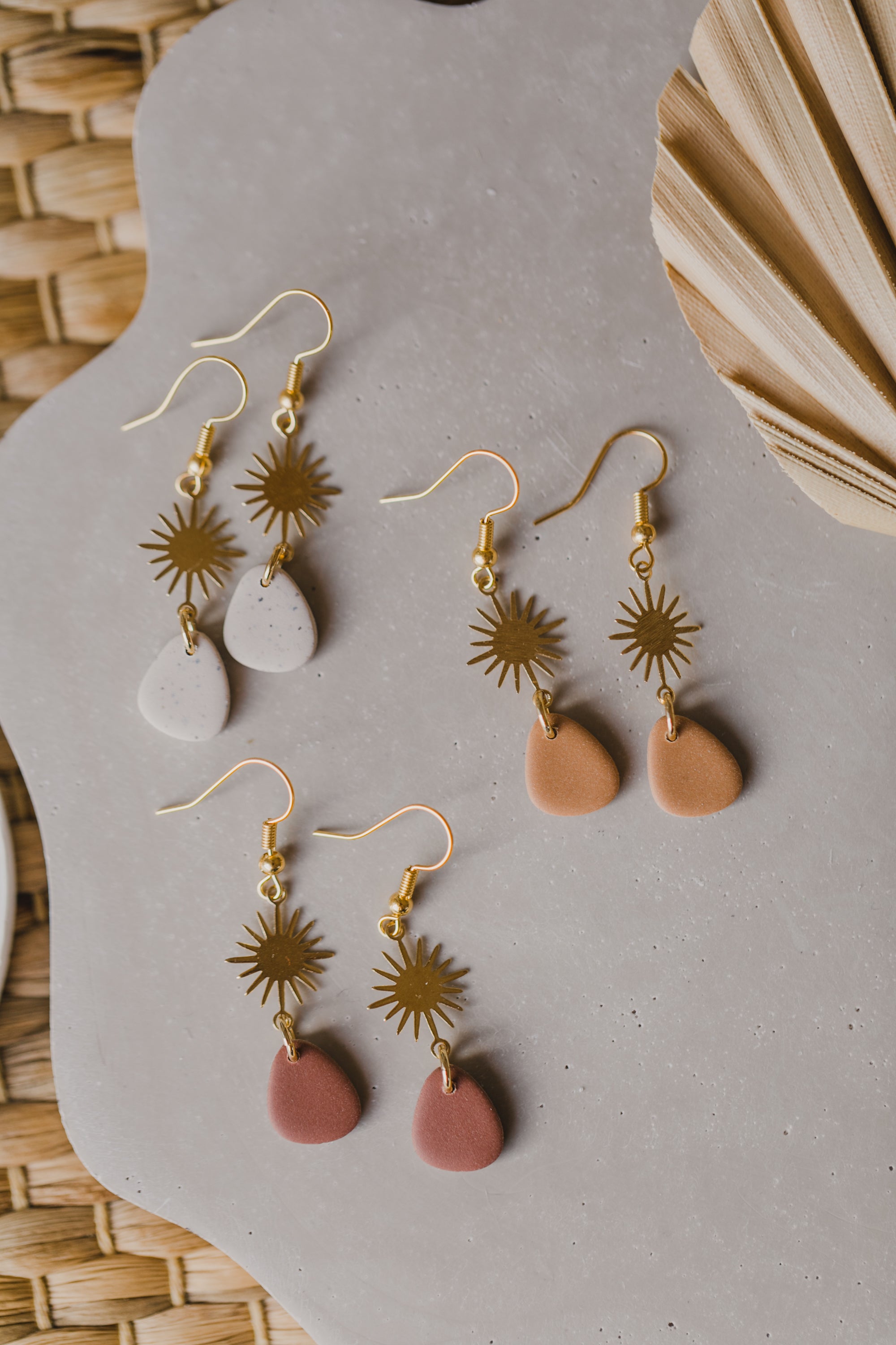 fringe earrings made of brass