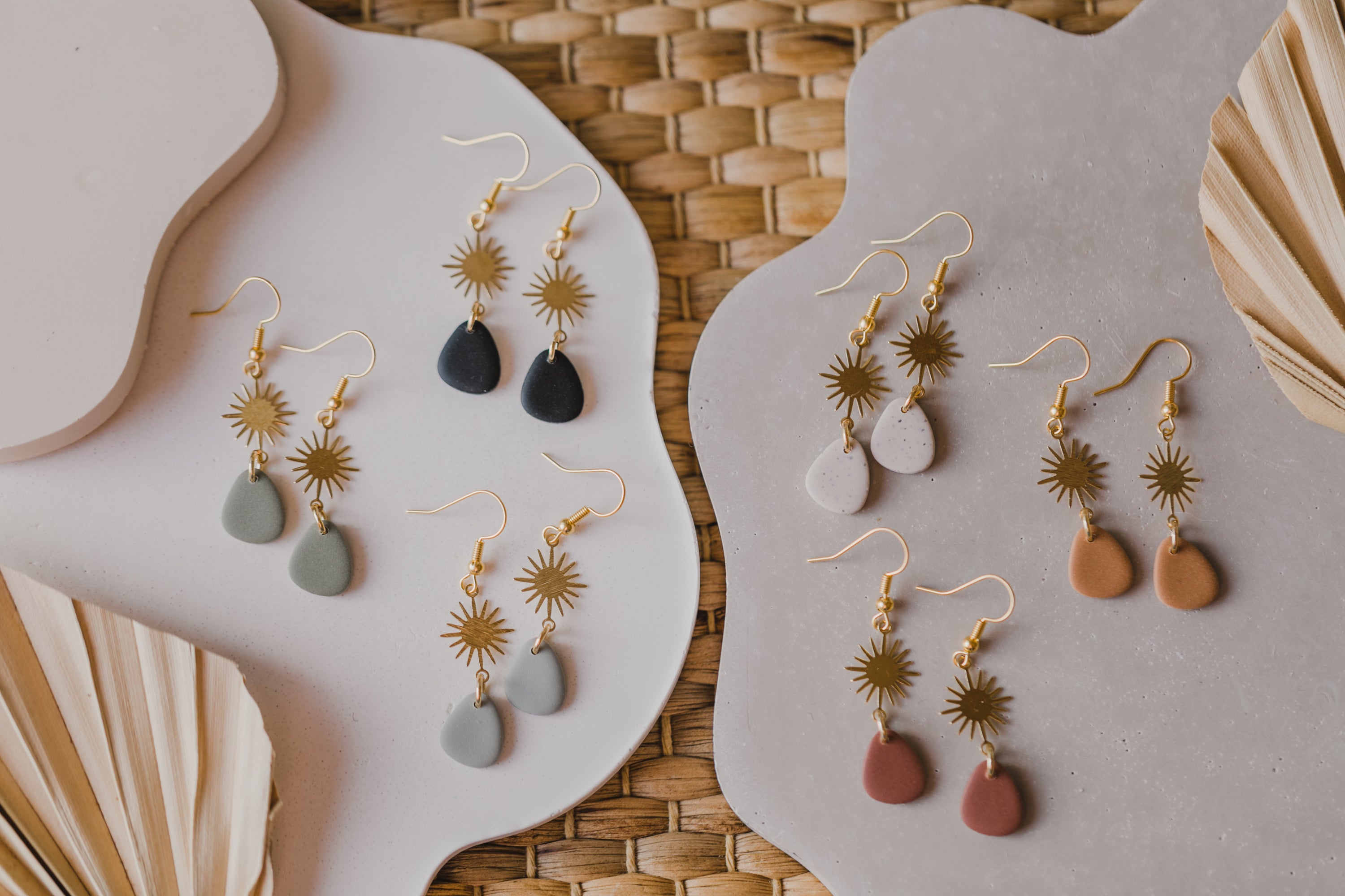 fringe earrings made of brass