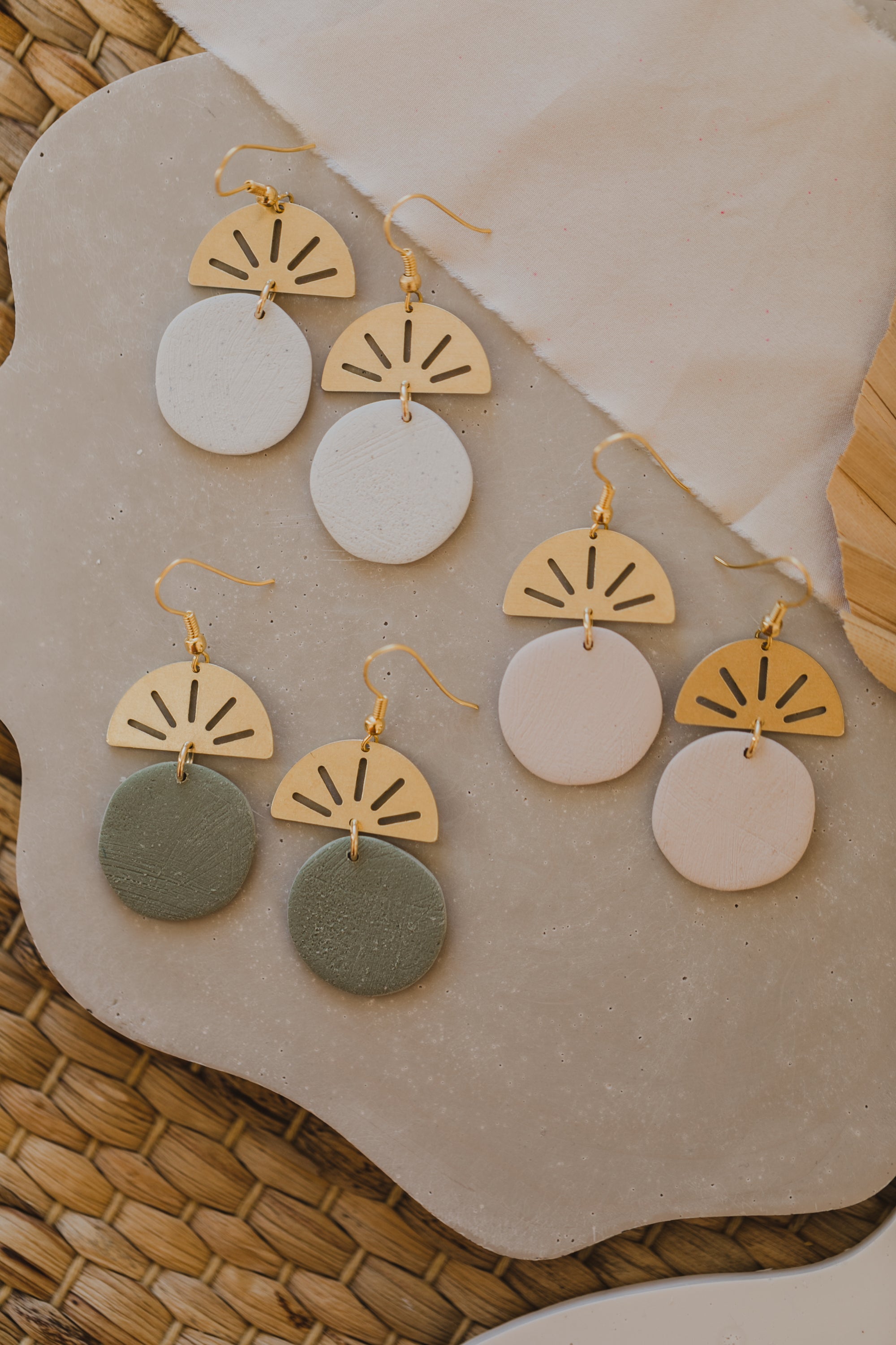 fringe earrings made of brass
