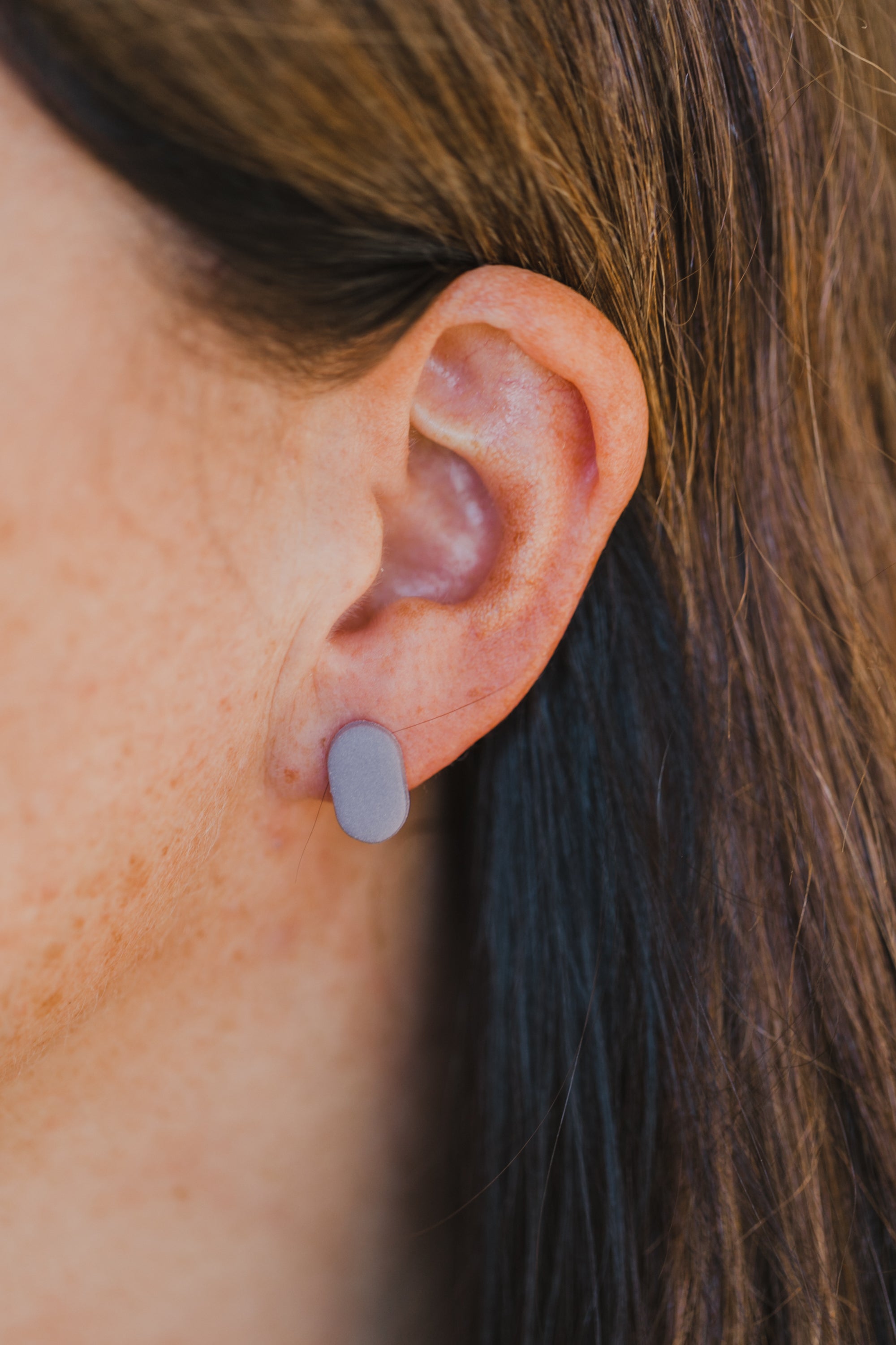 NUNI - small oval earrings made of polymer clay