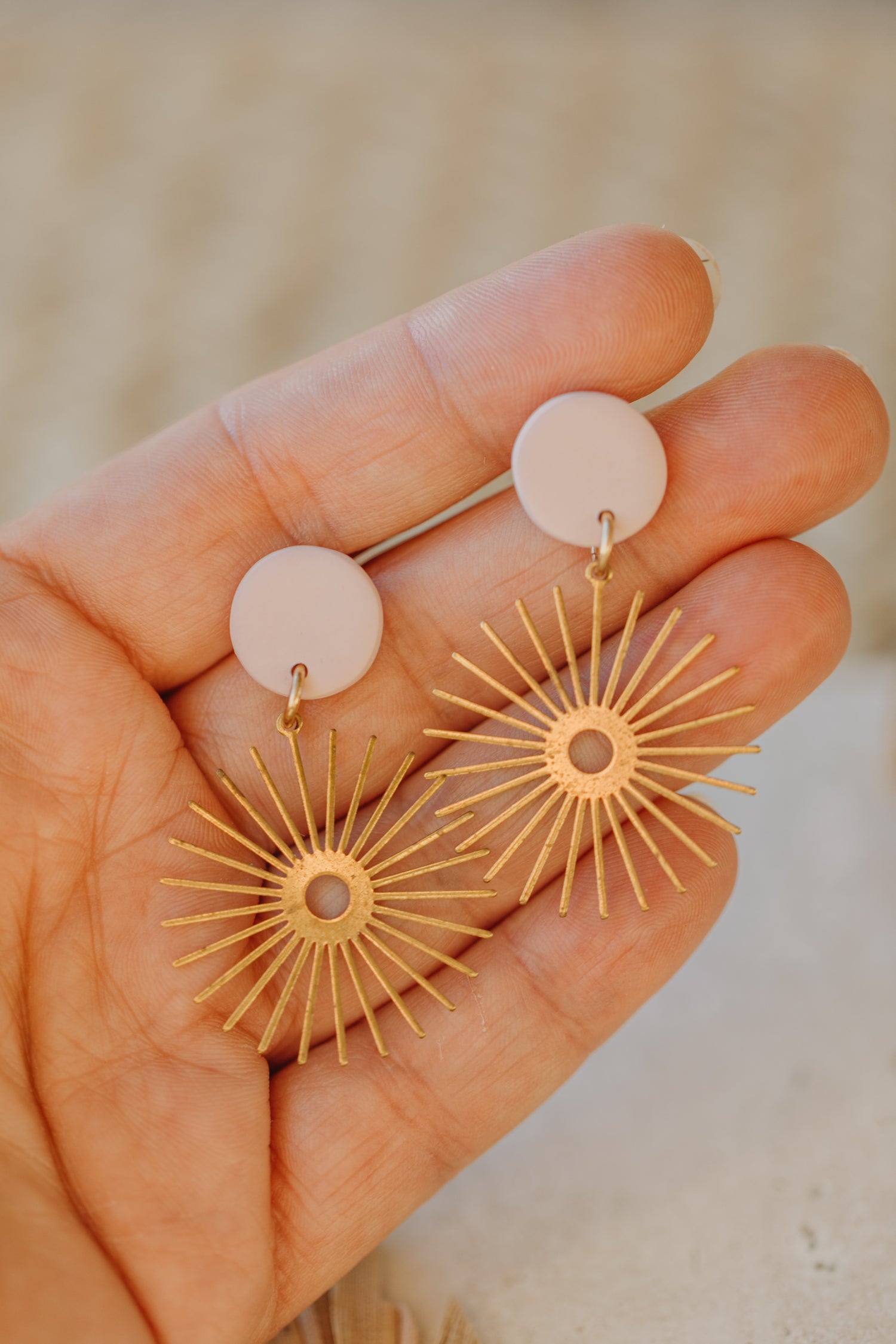 fringe earrings made of brass