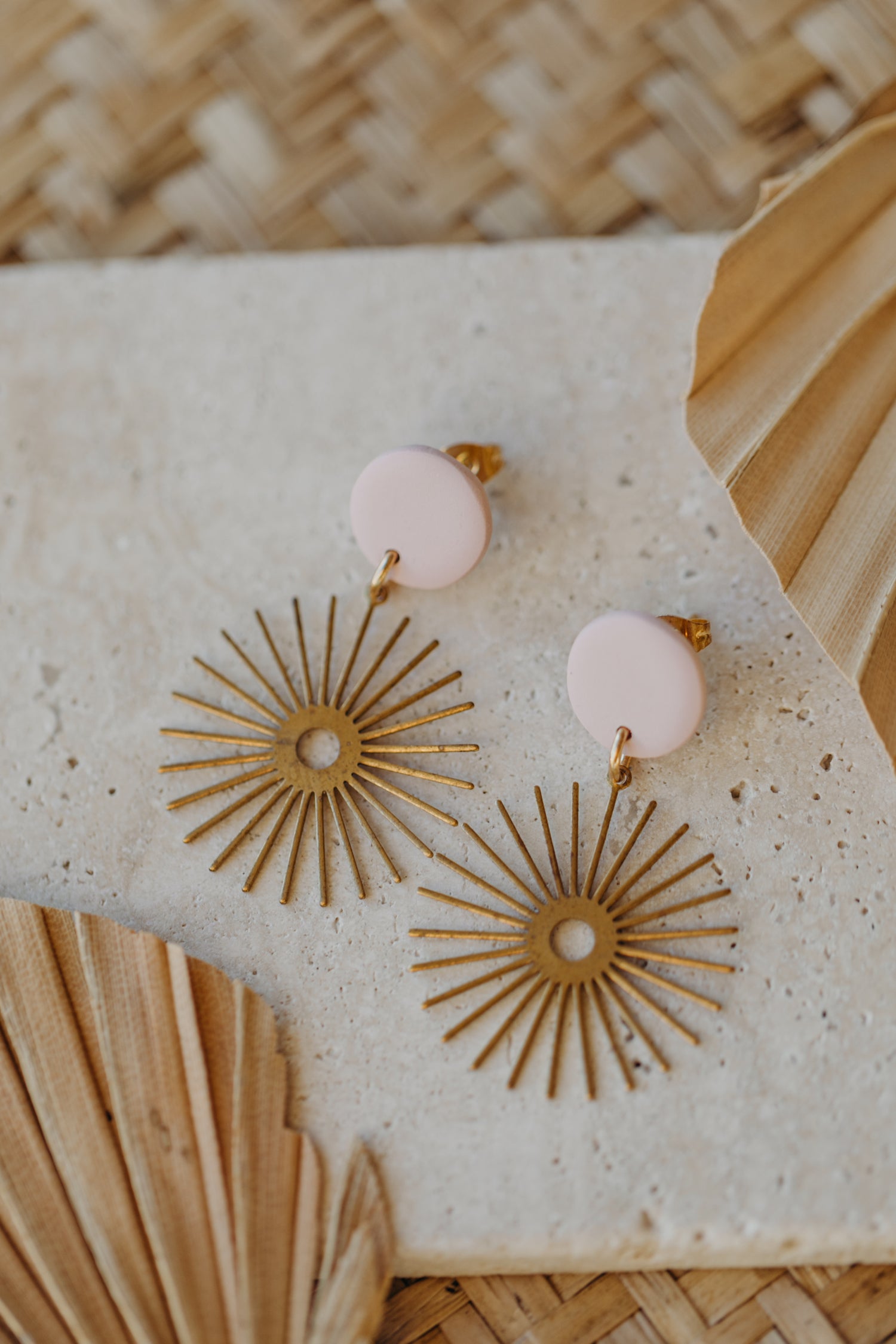 fringe earrings made of brass