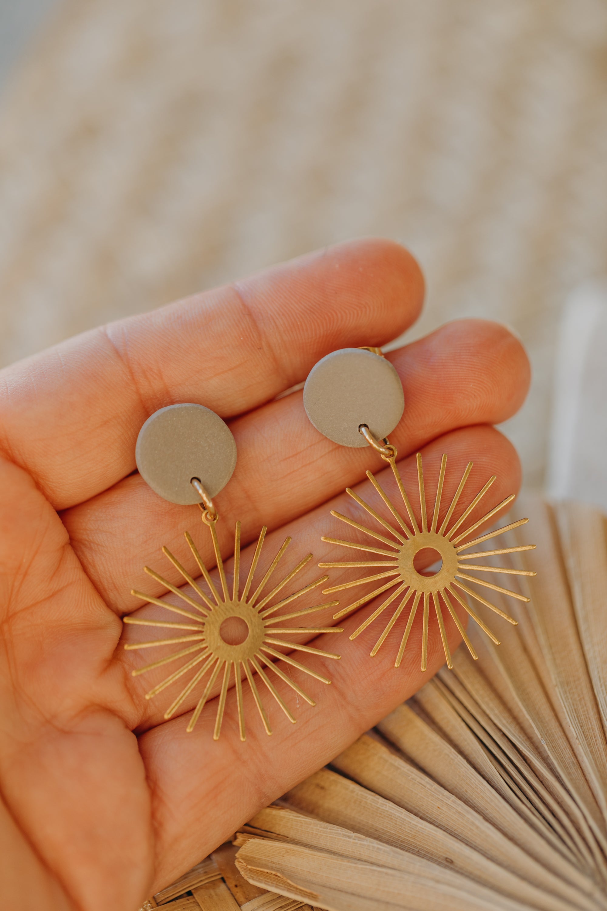 fringe earrings made of brass