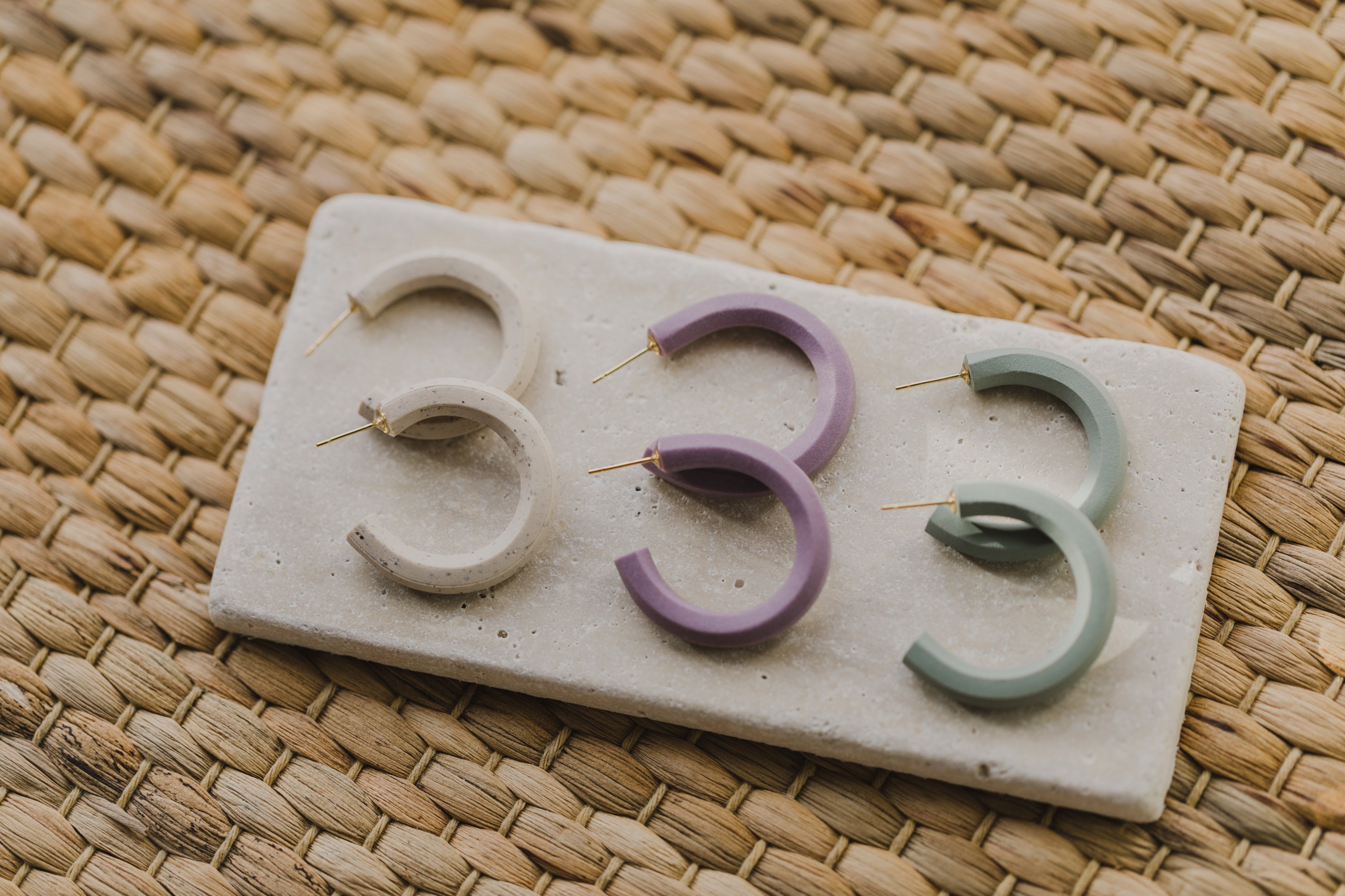 MORA - Drop earrings made of polymer clay