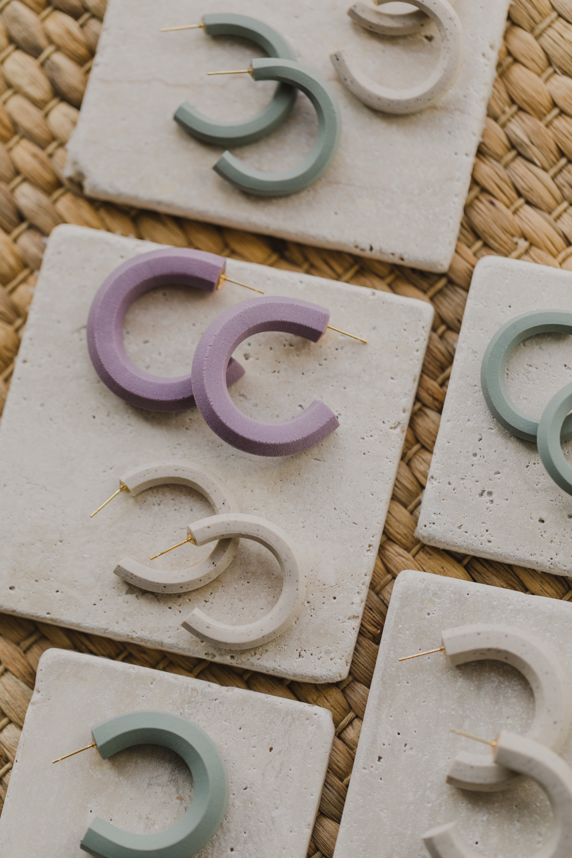 MORA - Drop earrings made of polymer clay