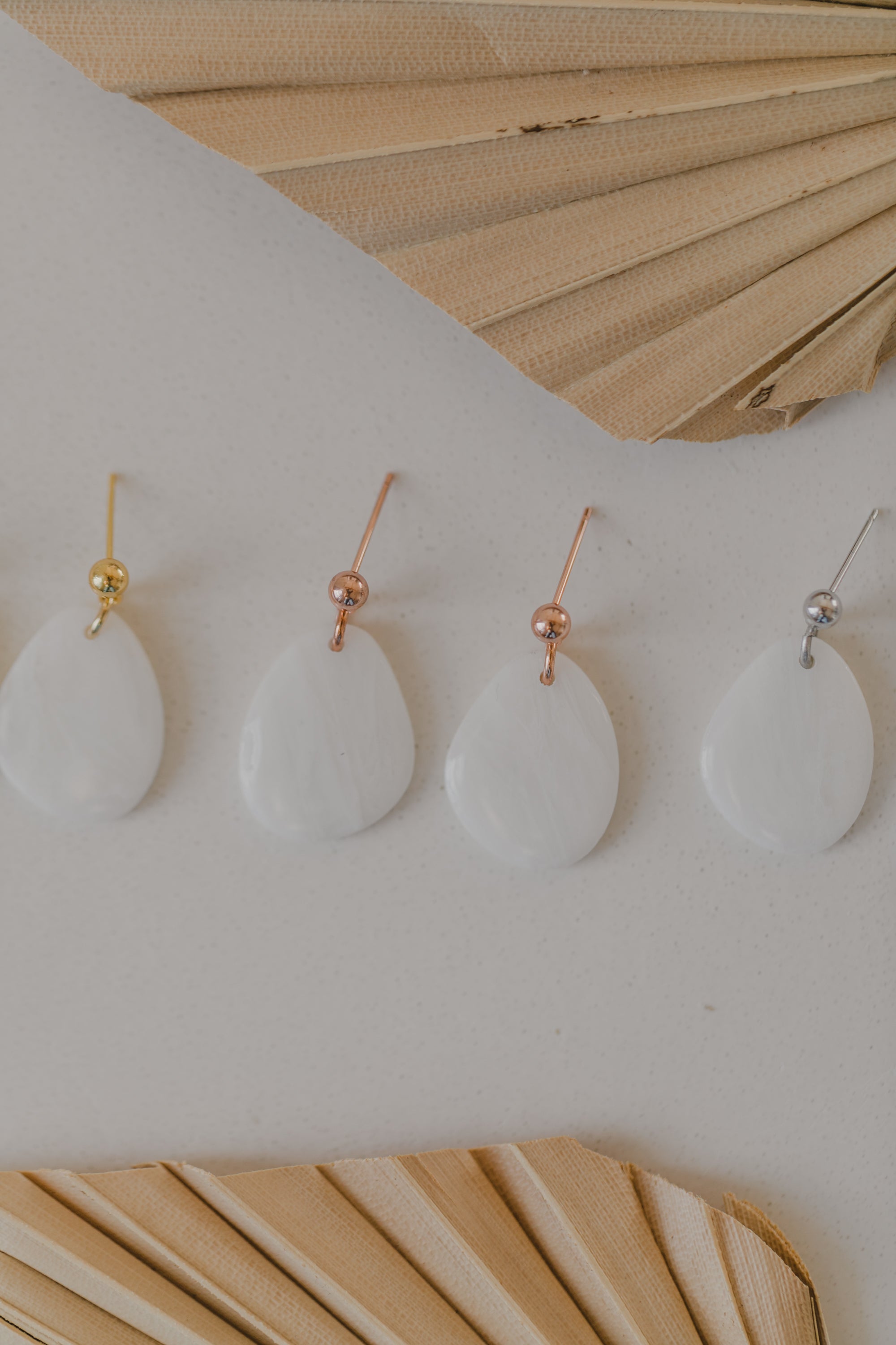 round polymer clay earrings with brass pendant circle