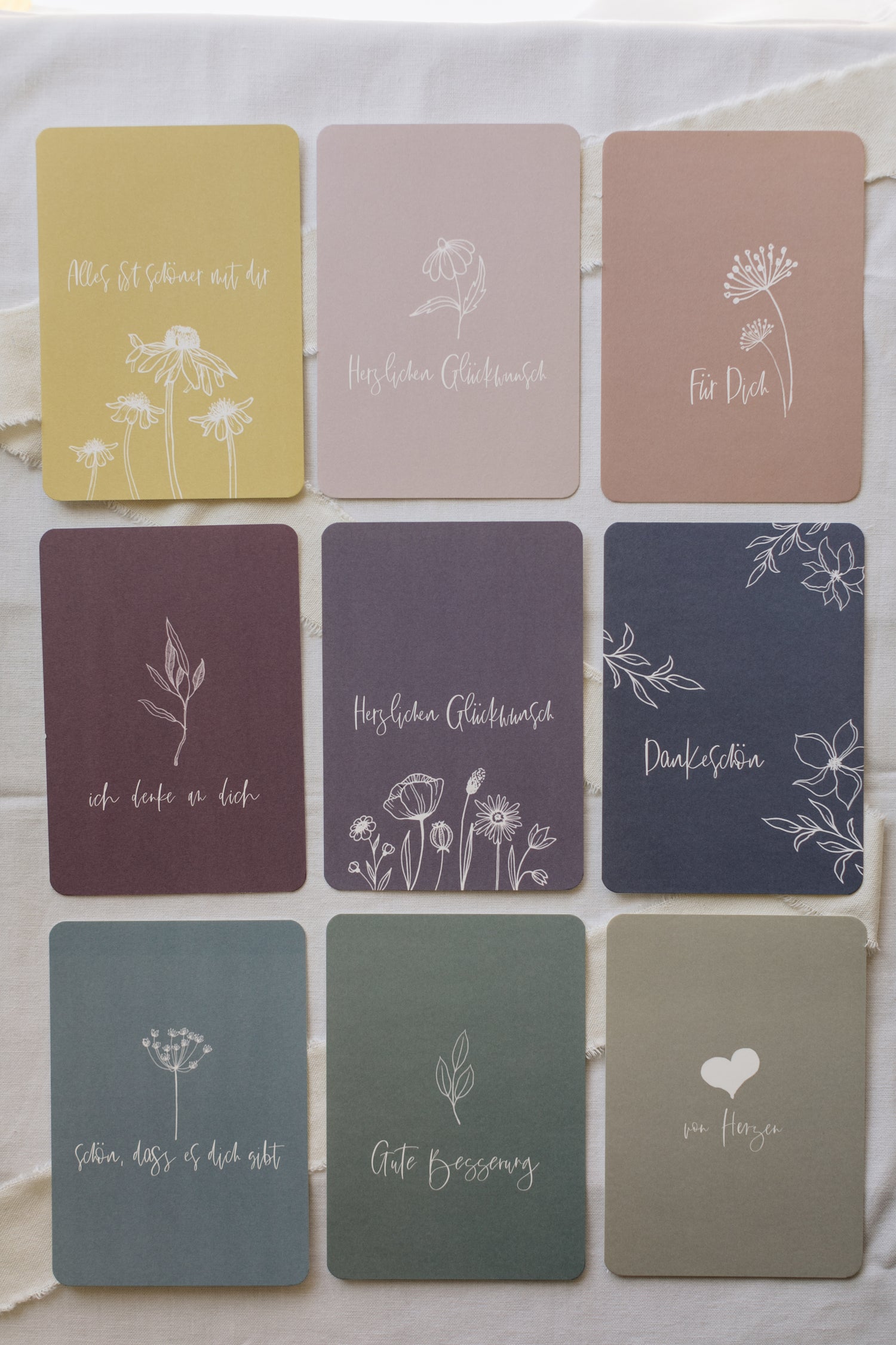 Postkarte "Dankeschön" in dunklem Blau
