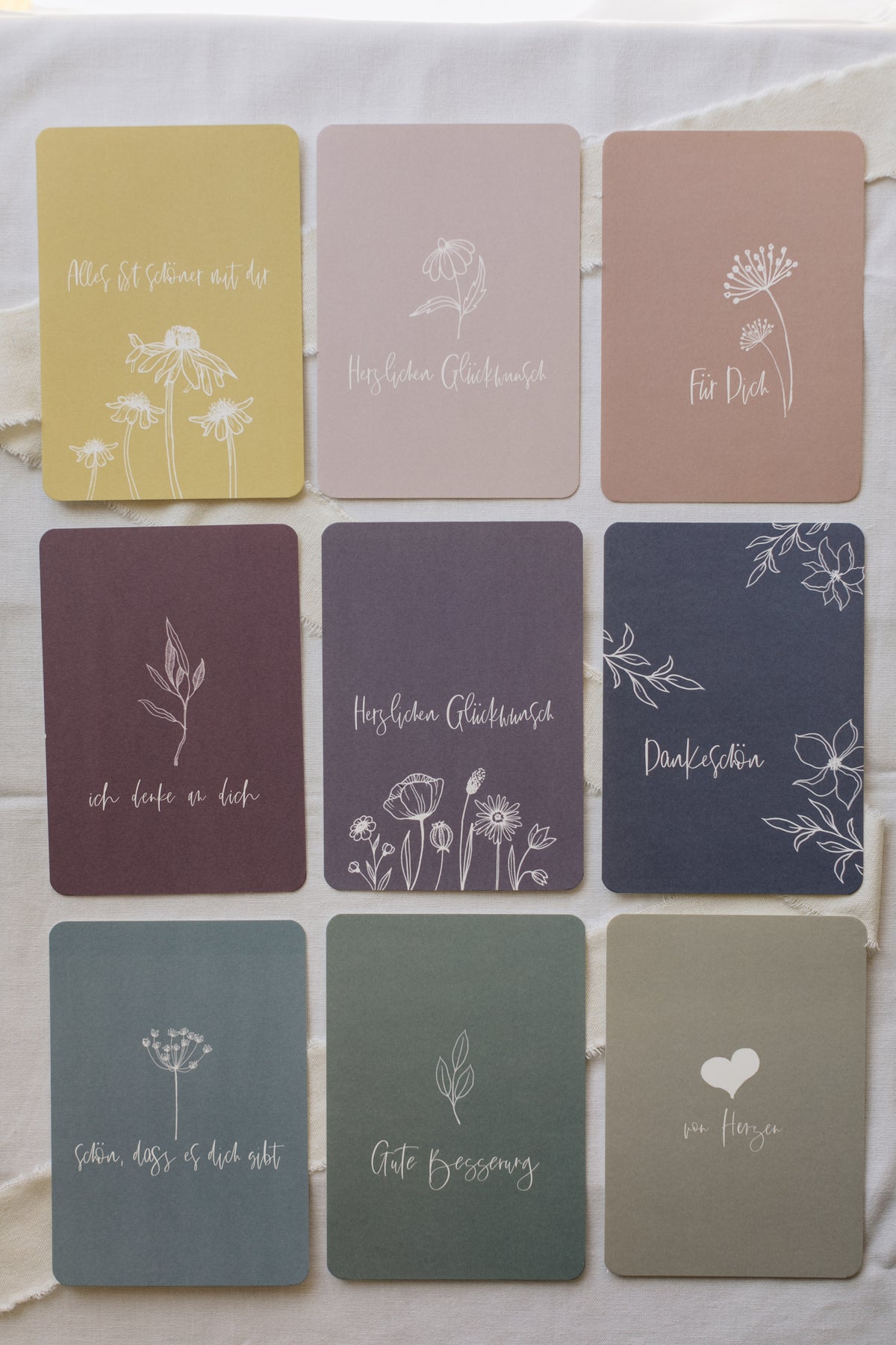 Postkarte "Dankeschön" in dunklem Blau