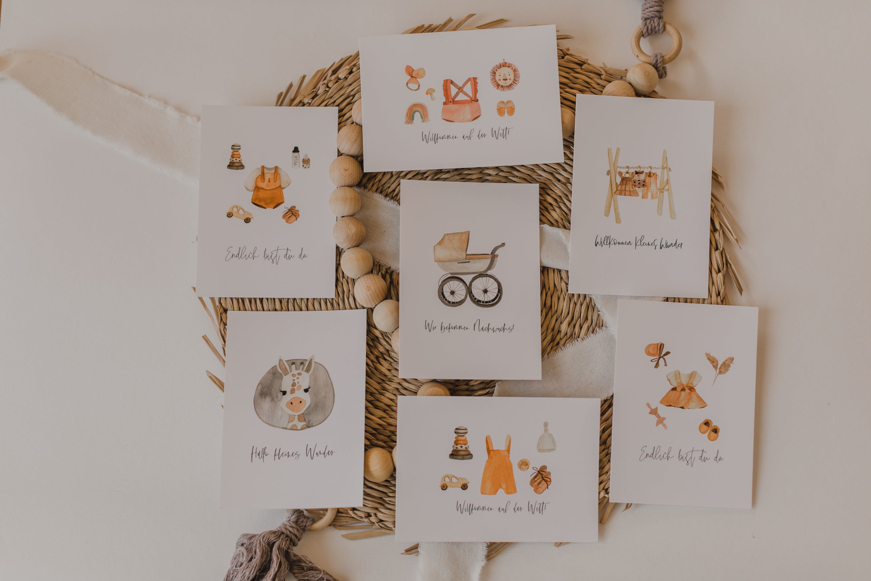 Postkarten Set Baby & Geburt (7 Postkarten)