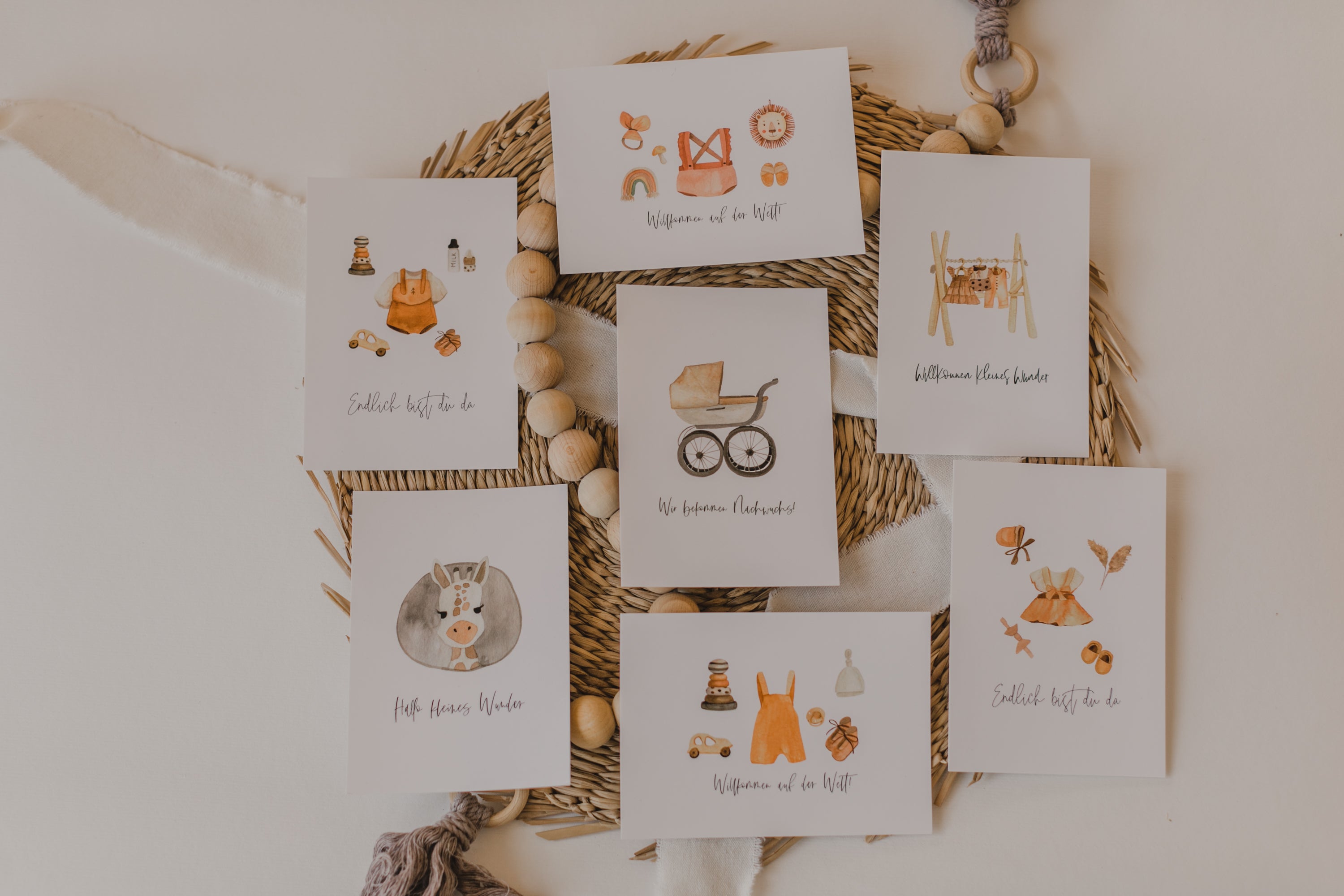 Postkarten Set Baby & Geburt (7 Postkarten)