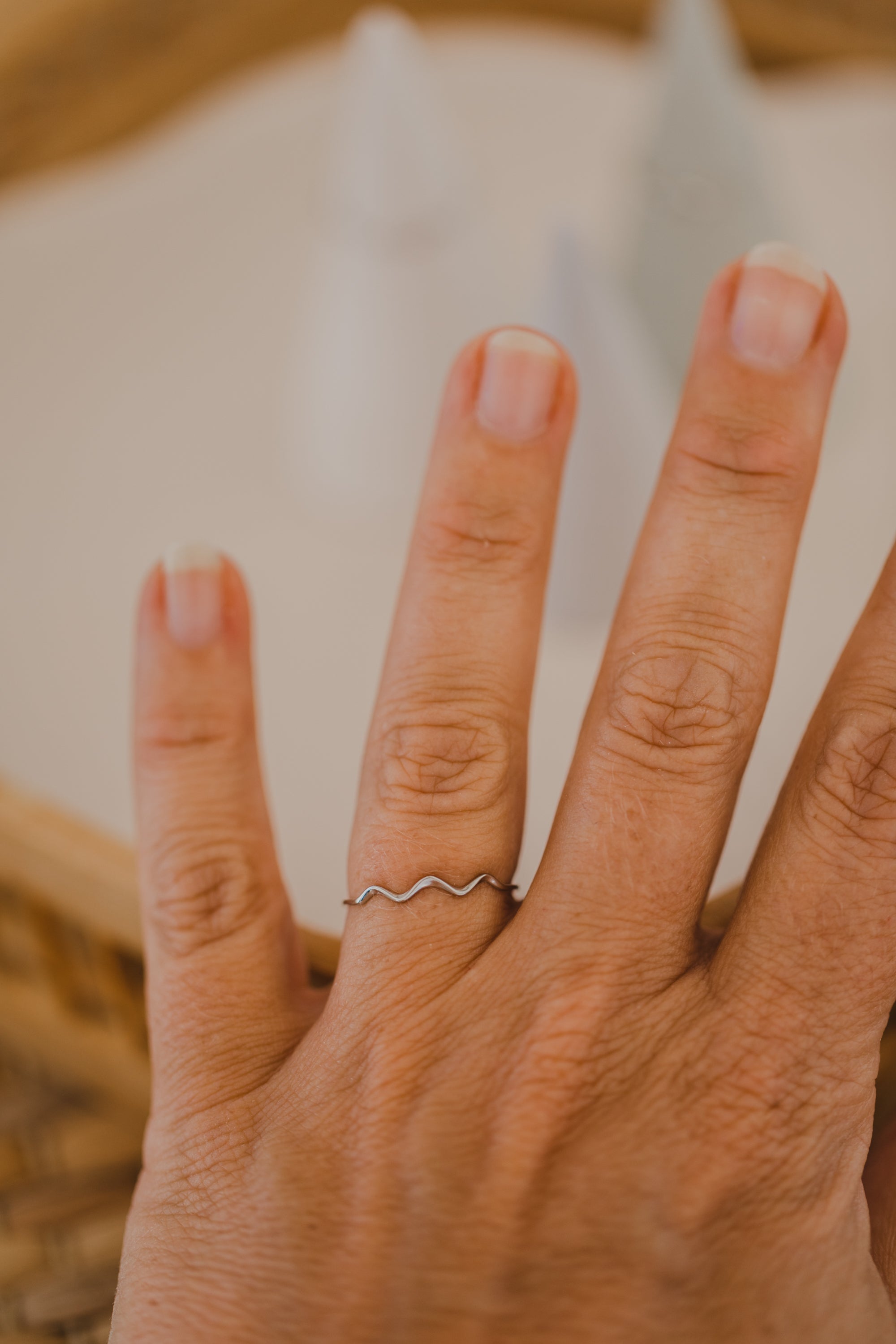 filigree wavy ring made of 925 Sterling silver
