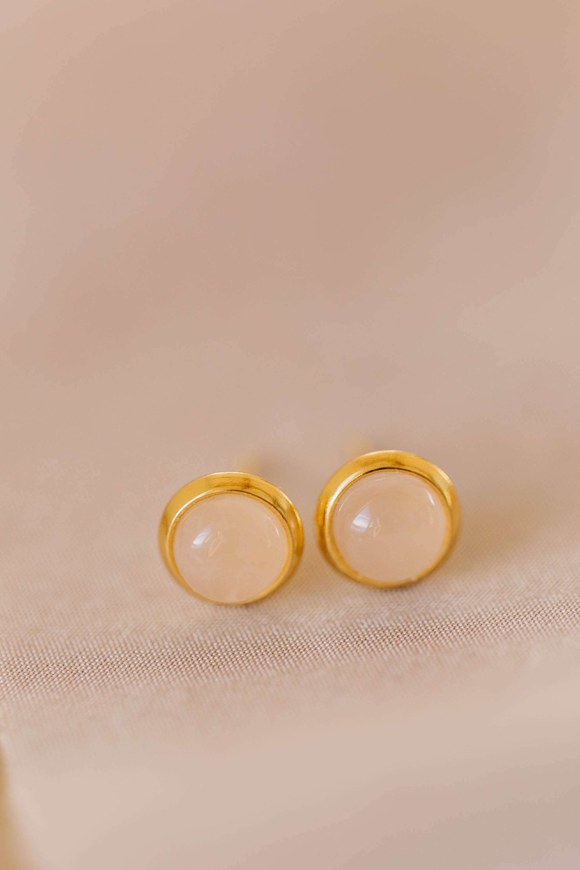 rosa Rosenquarz Edelstein Ohrstecker (6 mm)