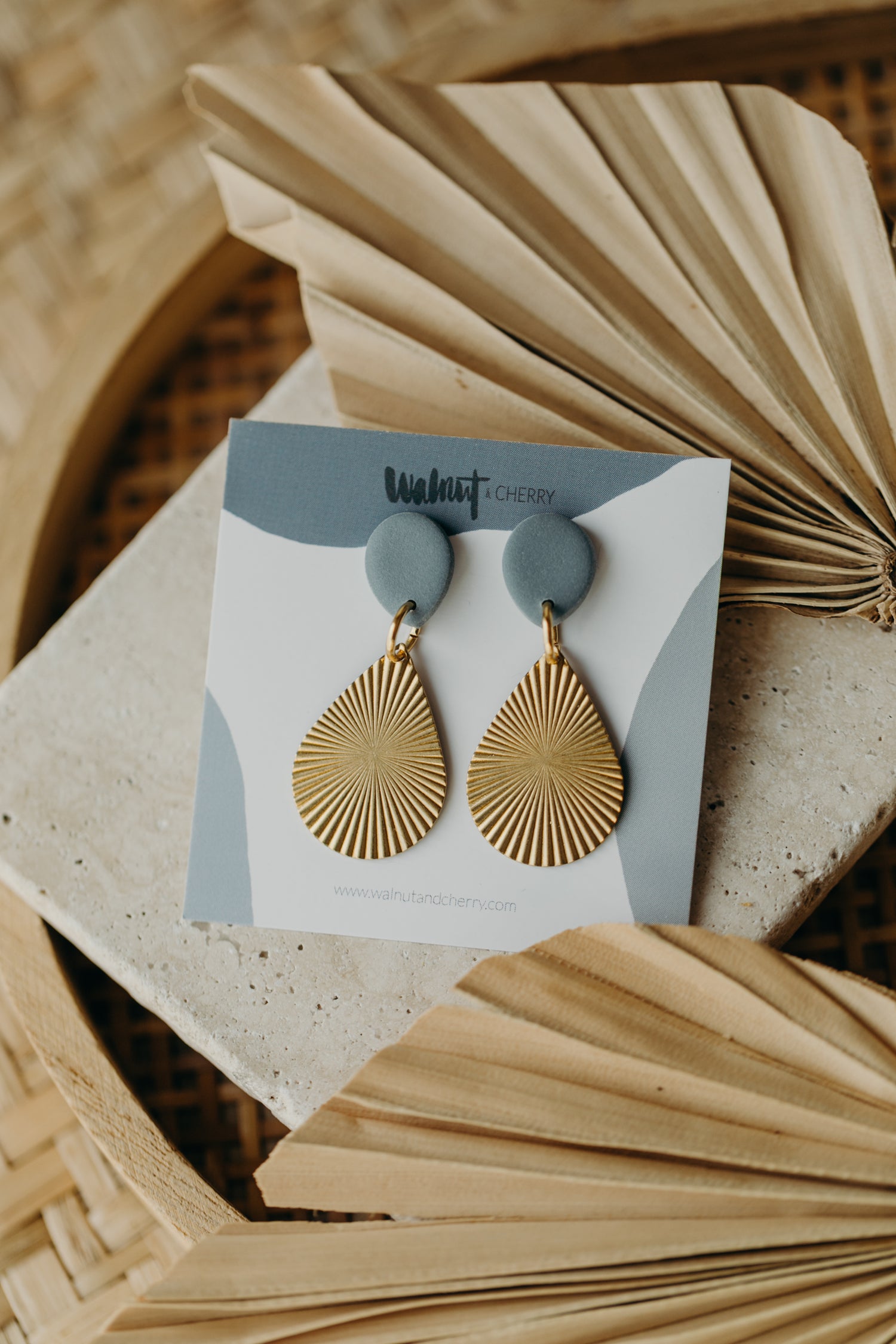 SEDA - Polymer Clay Earring in Eucalyptus Green