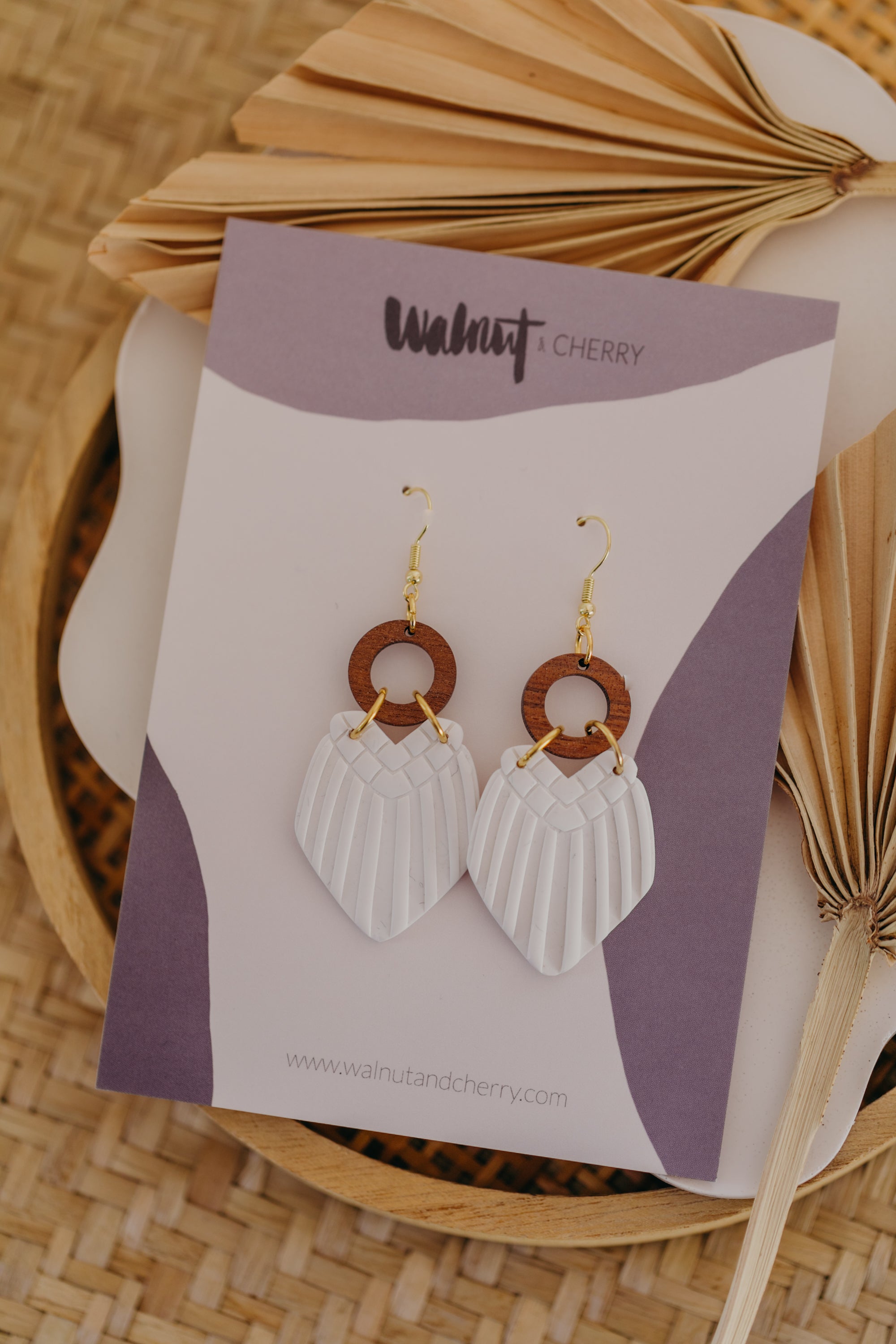 SIENNA - große weiße Statement Ohrringe