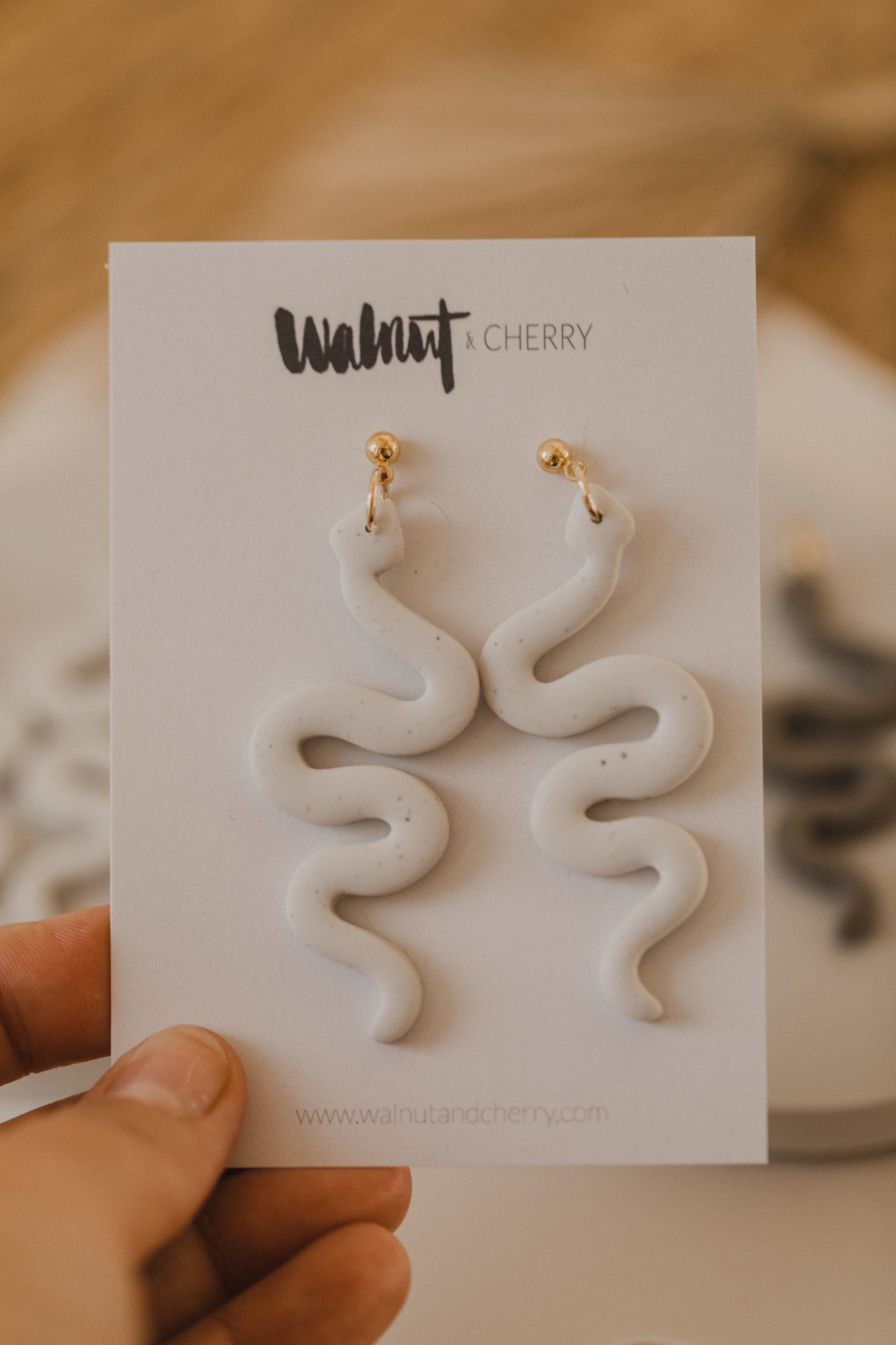 round polymer clay earrings with brass pendant circle