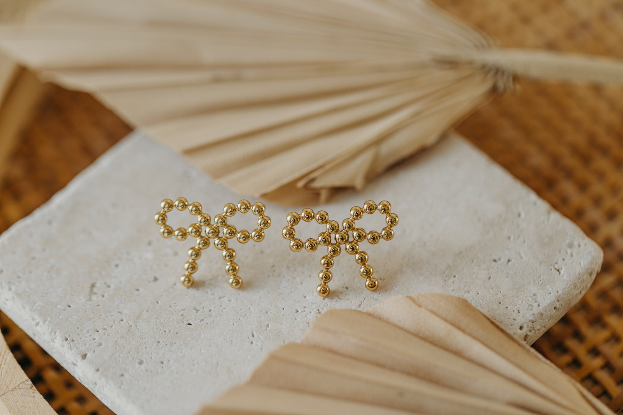 große Bow Knot Ohrringe aus Edelstahl