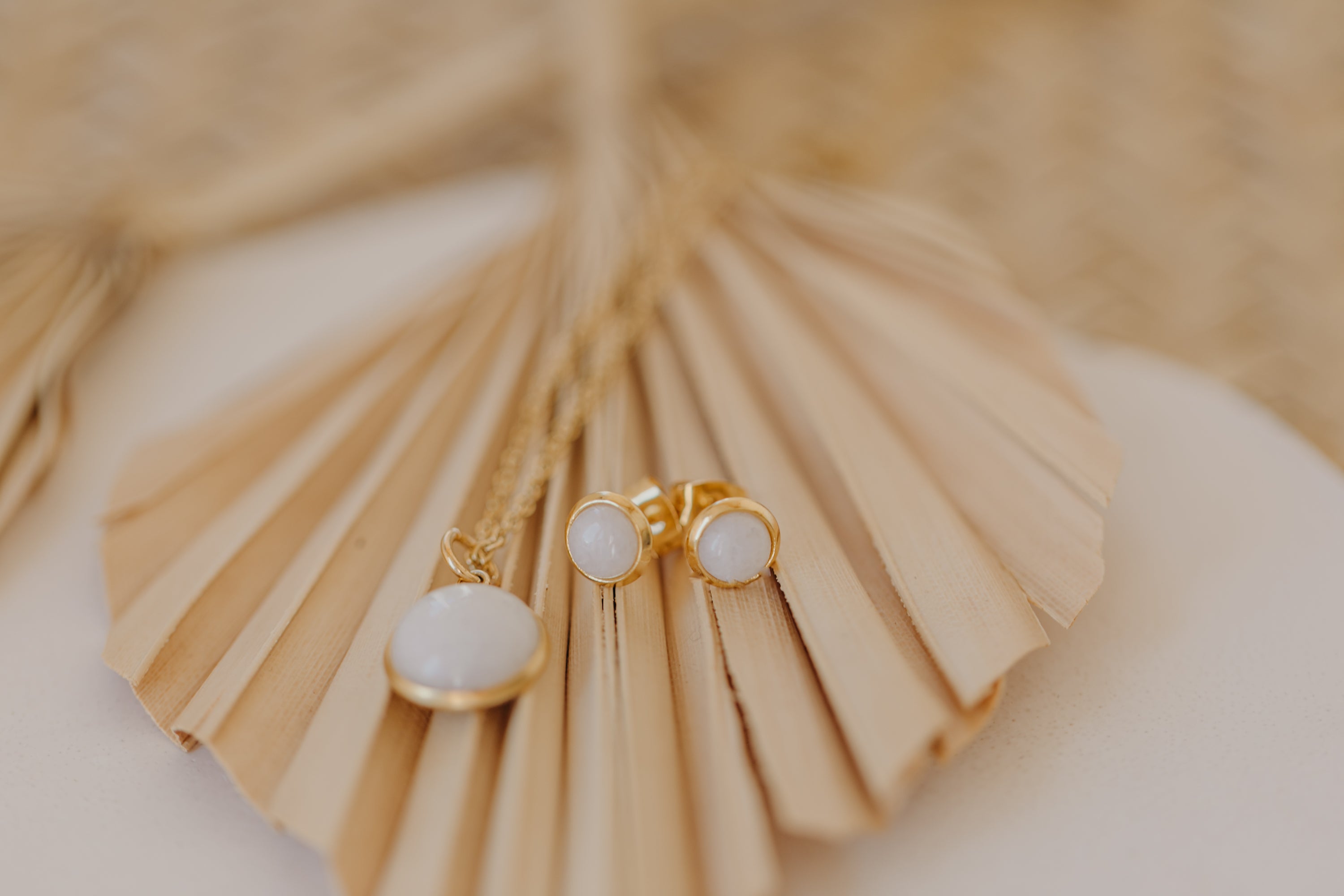 necklace with white jade gemstone