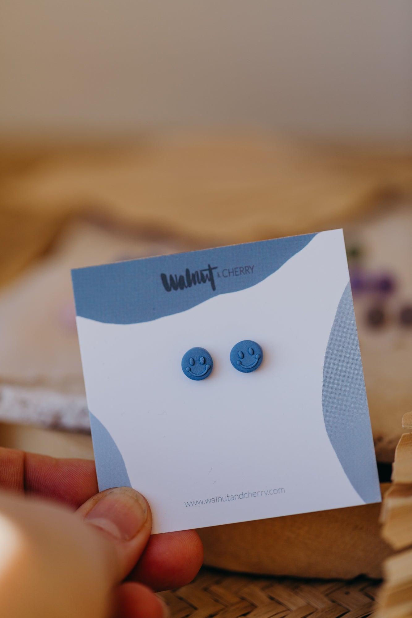 SMILEY - kleine bunte Ohrstecker aus Polymer Ton