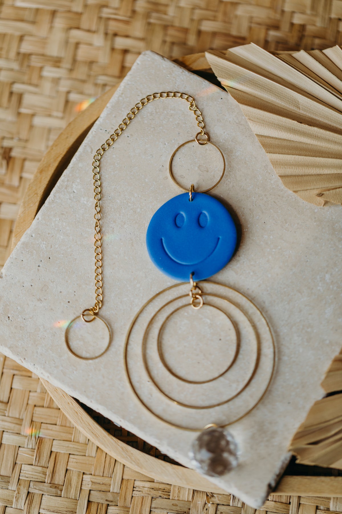 Sun Catcher SMILEY Cornflower Blue
