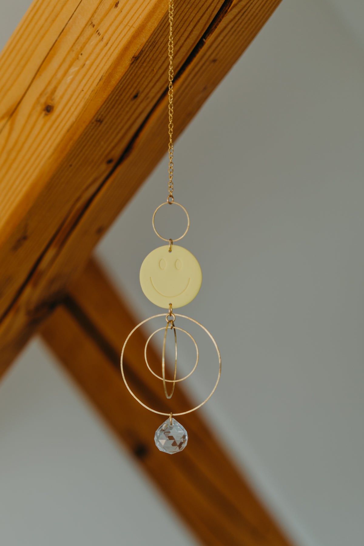 Sun catcher SMILEY light yellow