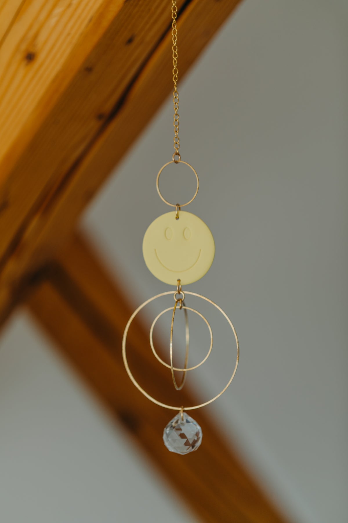 Sun catcher SMILEY light yellow