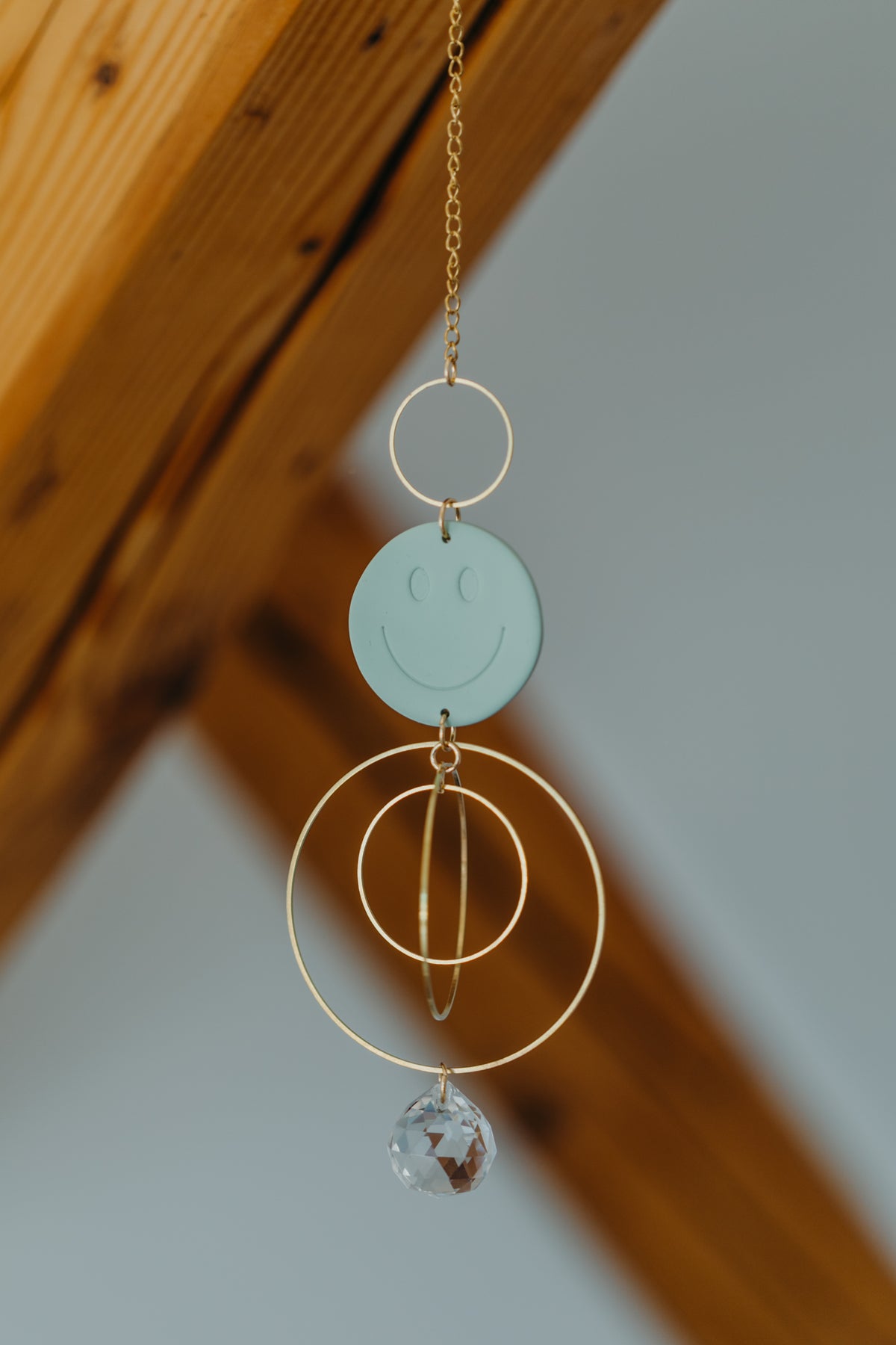 Sun Catcher SMILEY sage green