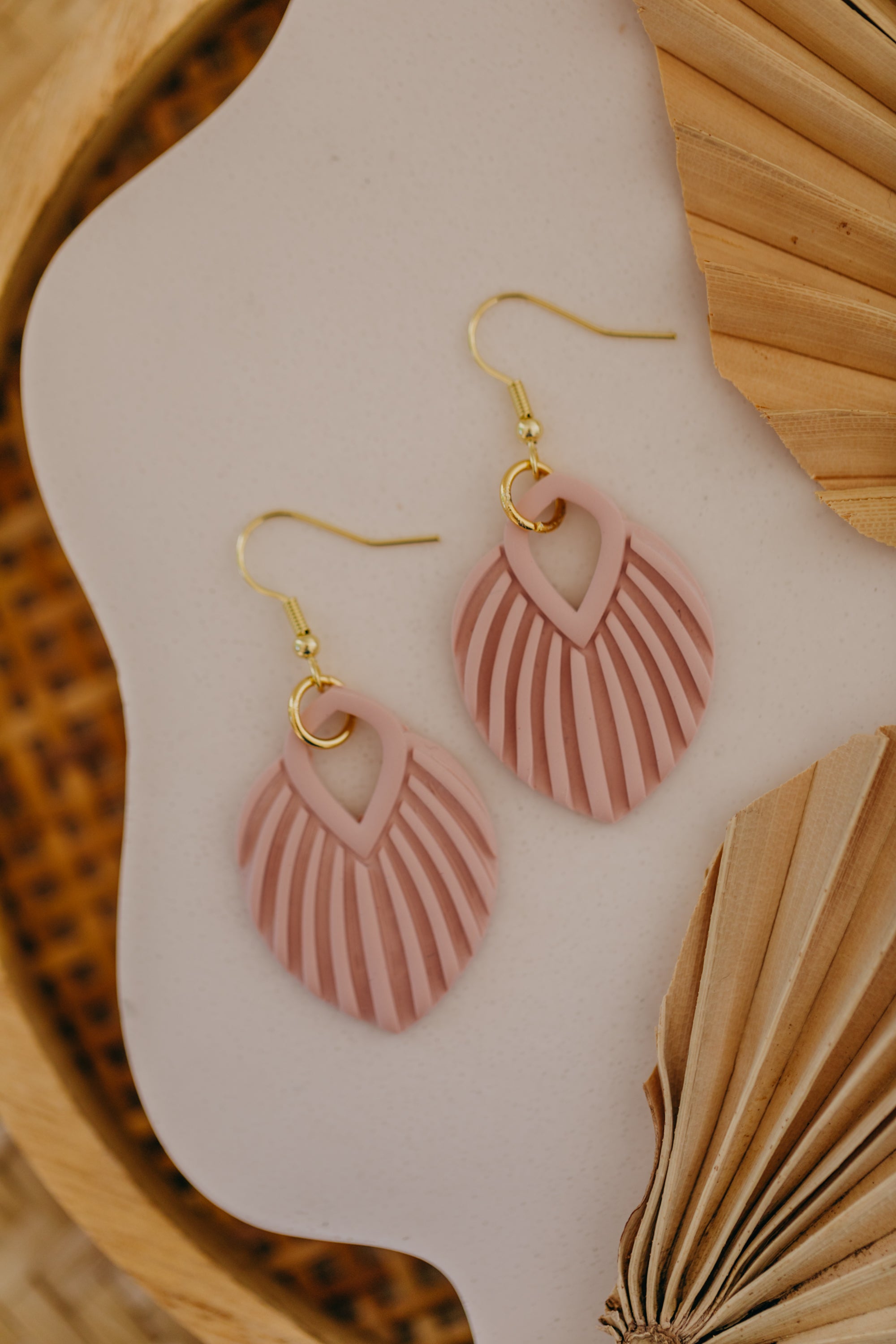 Polymer Clay Earring in Eucalyptus Green