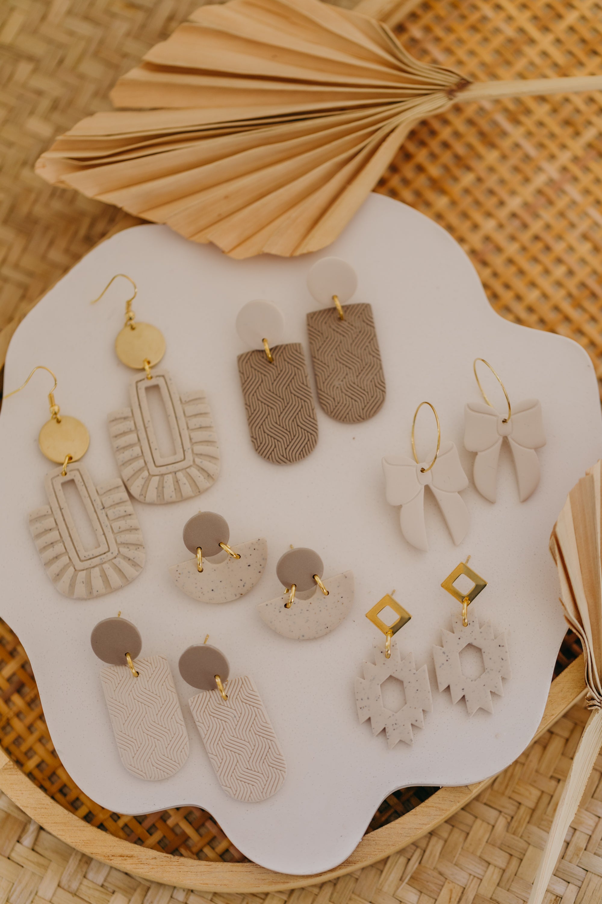 CHARLOTTE - zweifarbige Polymer Ton Ohrringe