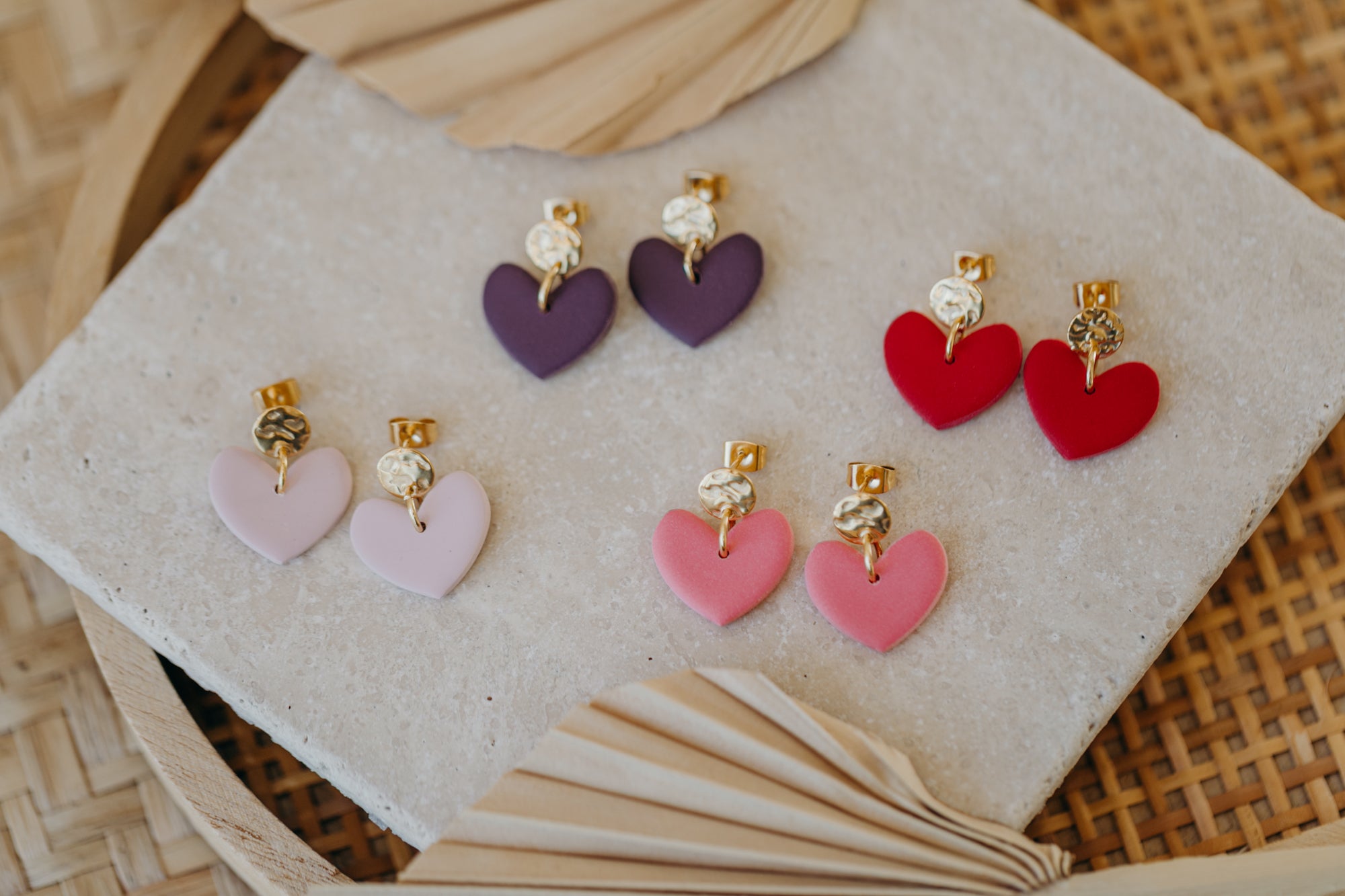 VALENTINA - Herz Ohrringe in Aubergine