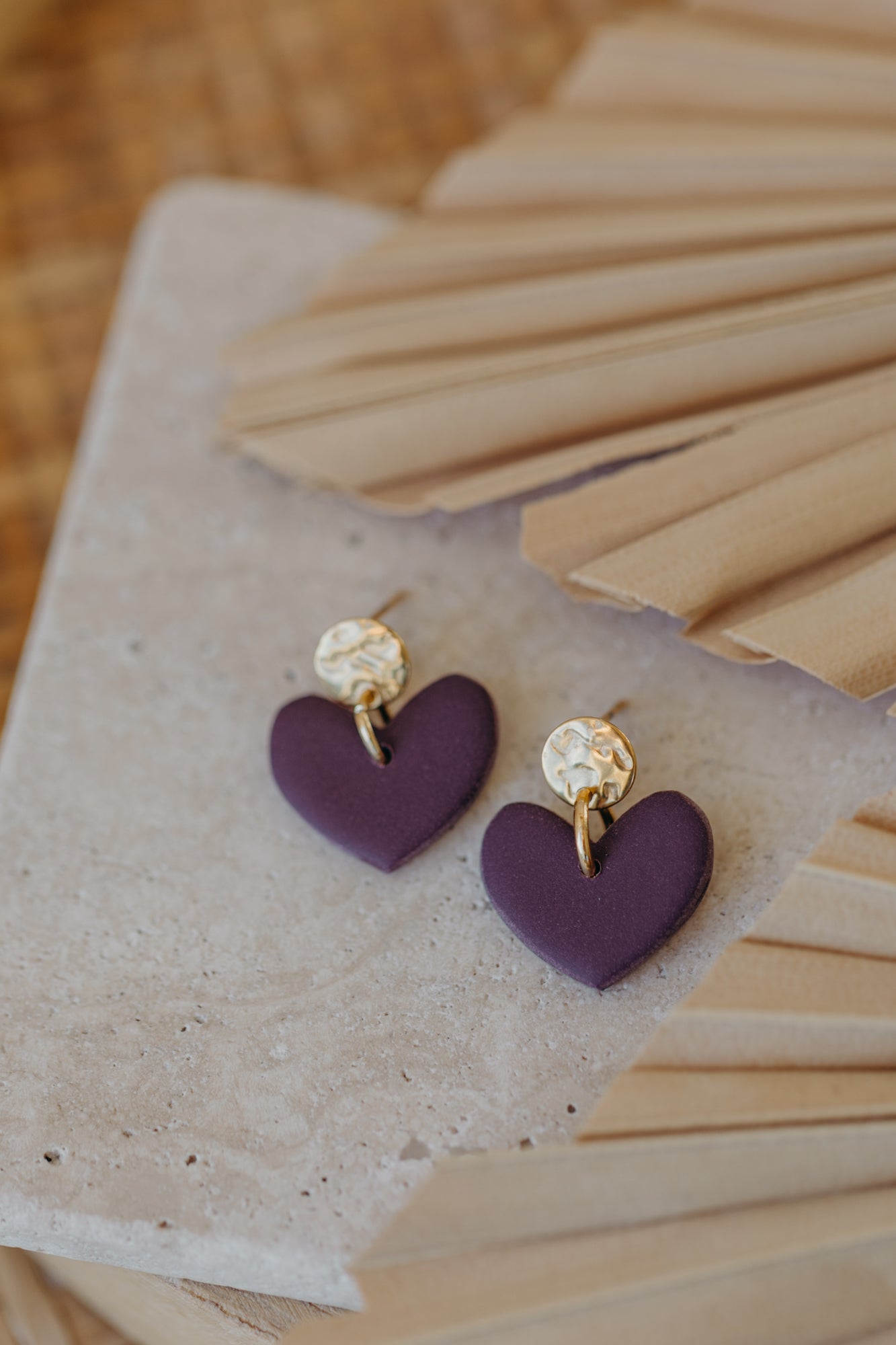 VALENTINA - Herz Ohrringe in Aubergine