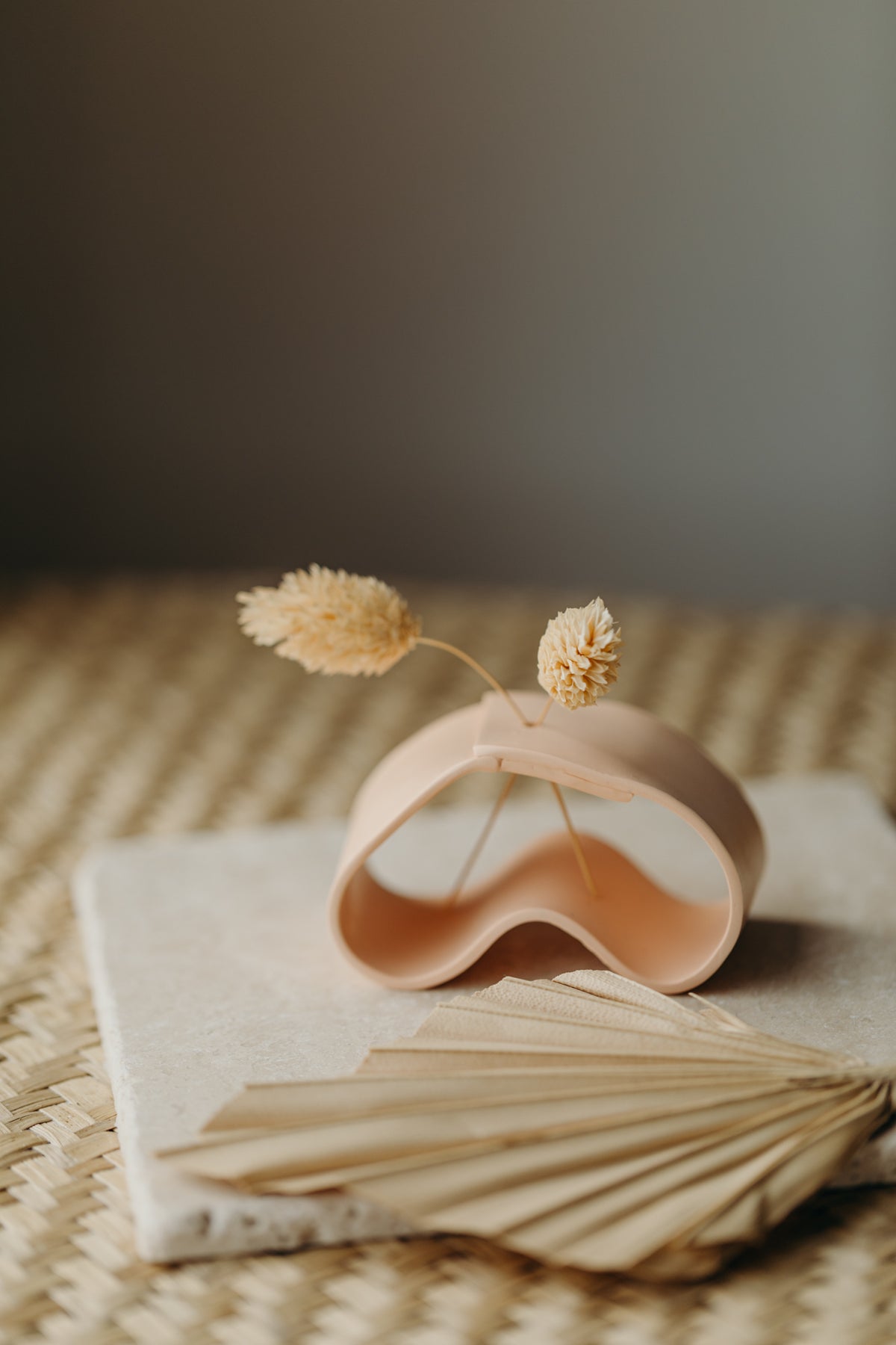 Polymer Ton Vase, apricot