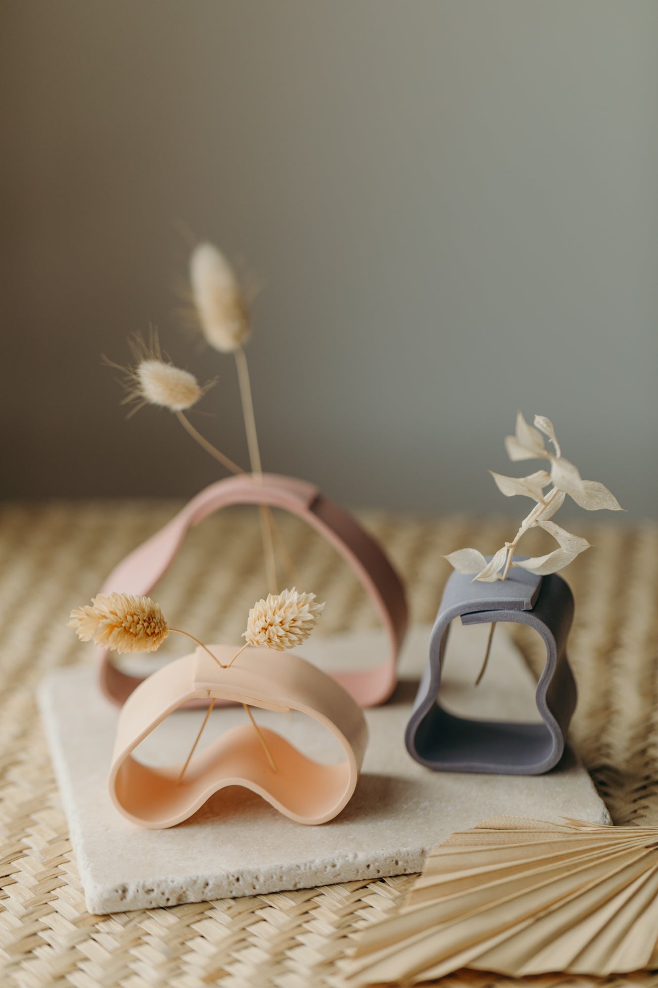 Polymer Ton Vase, lavendel