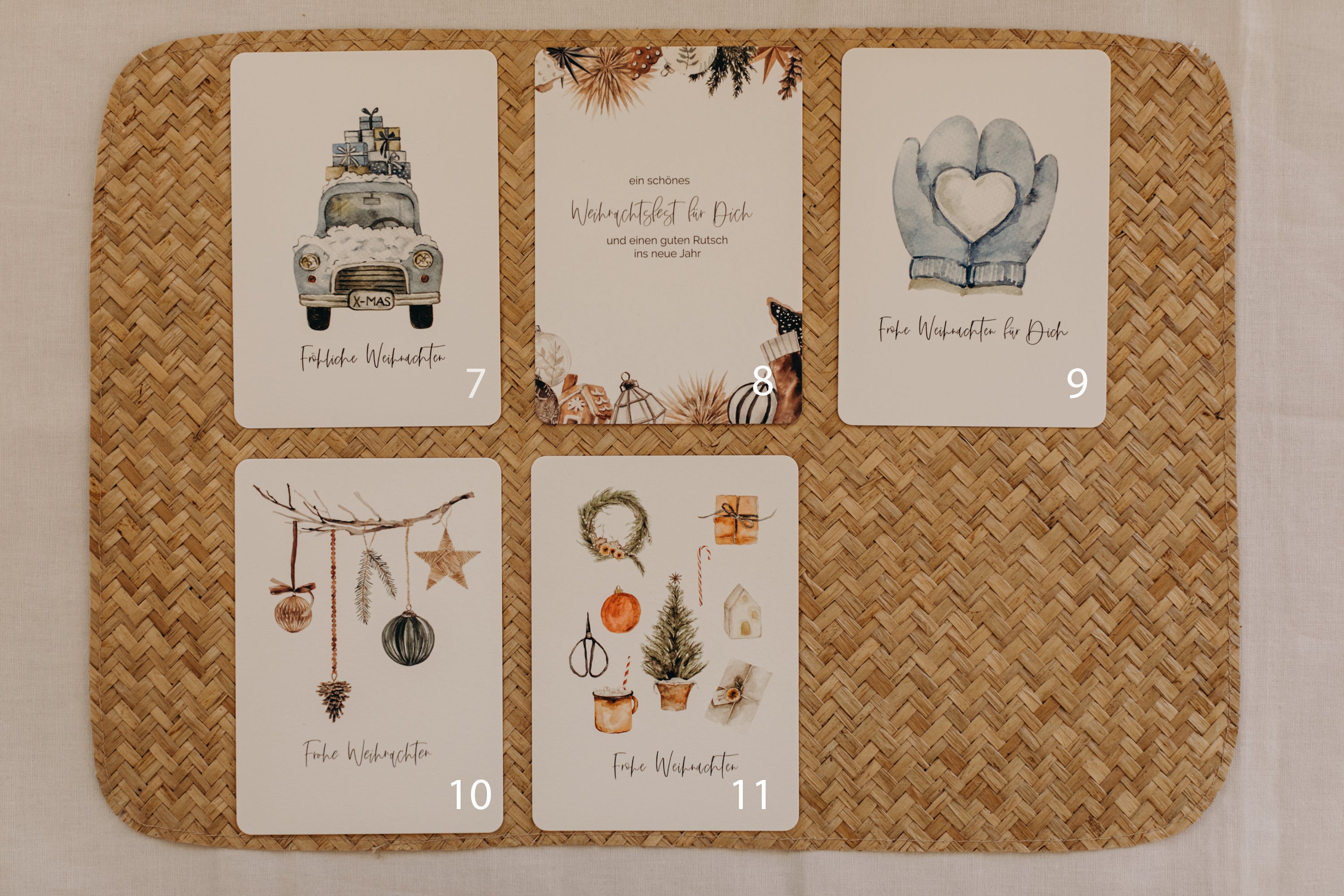 Mix & Match Weihnachtskarten – 10 Karten individuell wählen