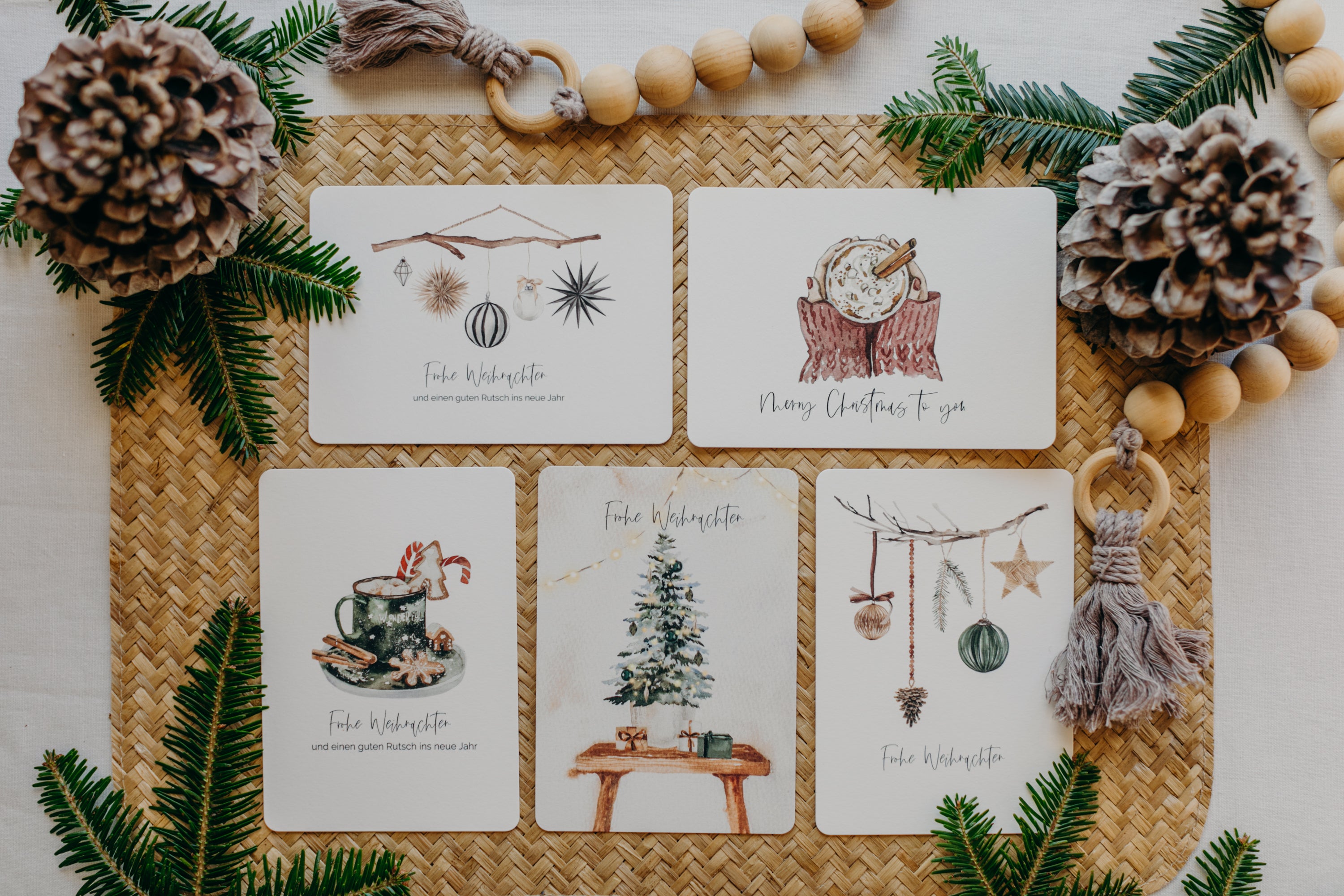 Postkarten Set 10: Weihnachtspostkarten Set (5 Stück)