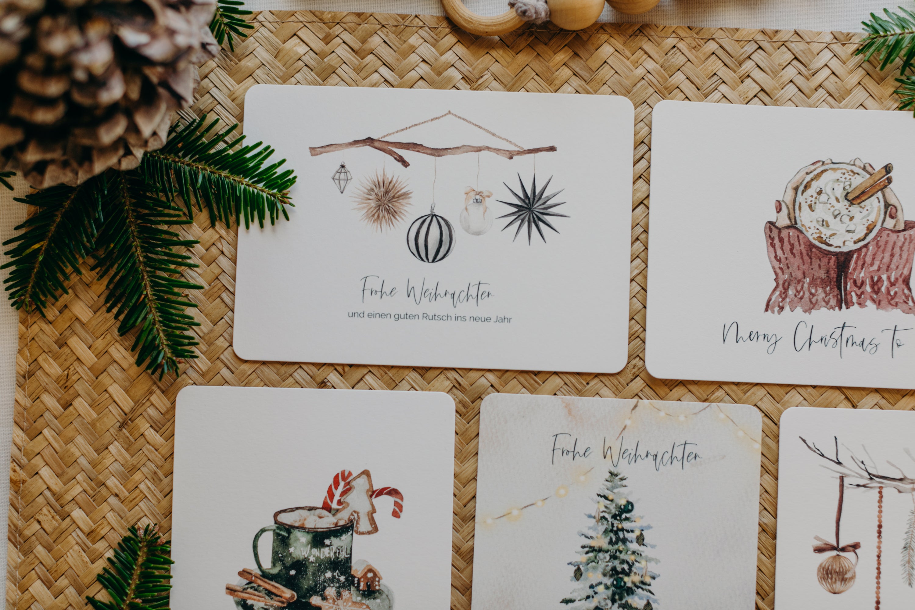 Postkarten Set 10: Weihnachtspostkarten Set (5 Stück)
