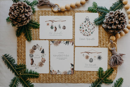 Postkarten Set 11: Weihnachtspostkarten Set (5 Stück)