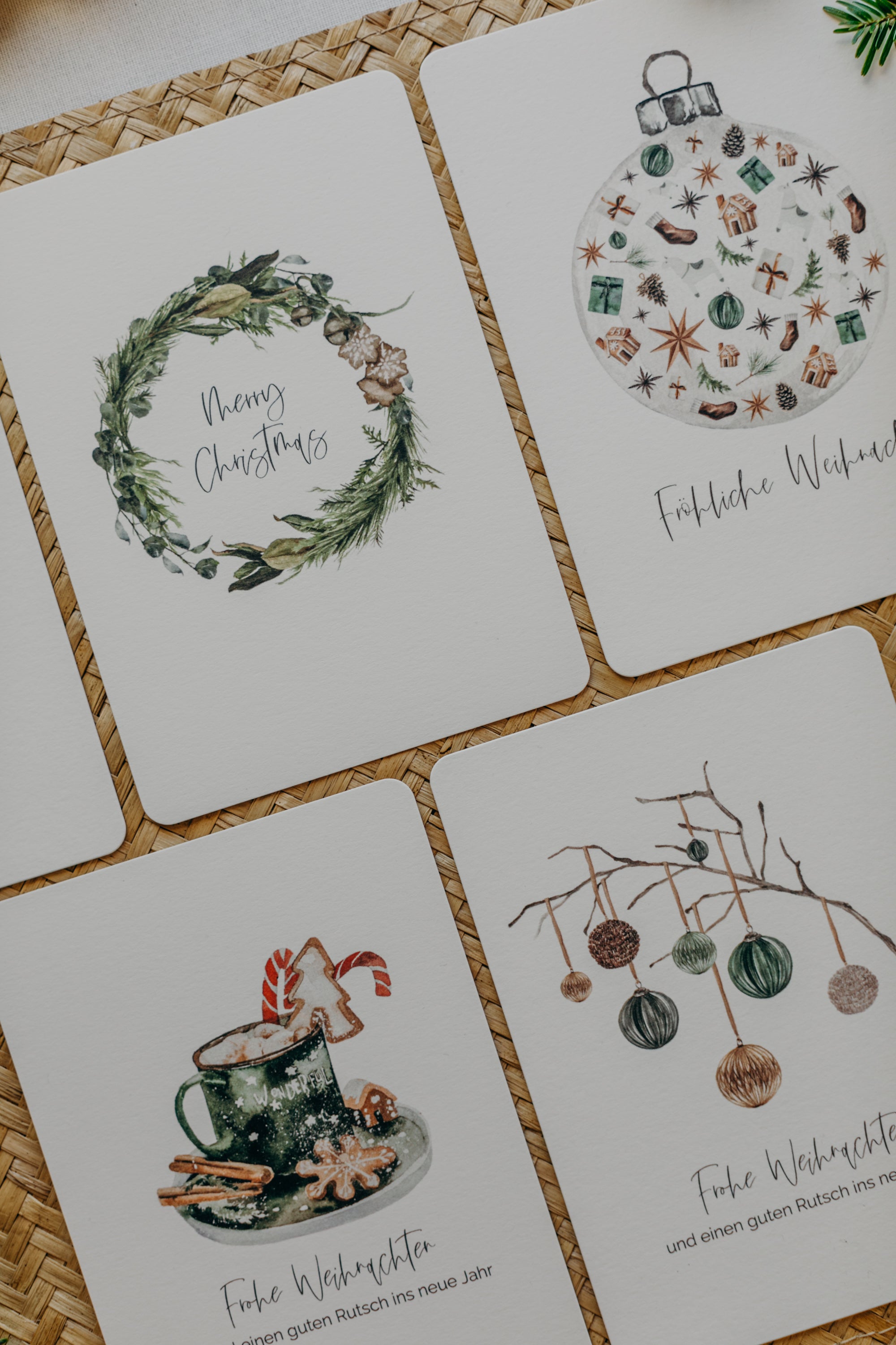 Postkarten Set 2: Weihnachtspostkarten Set (5 Stück)