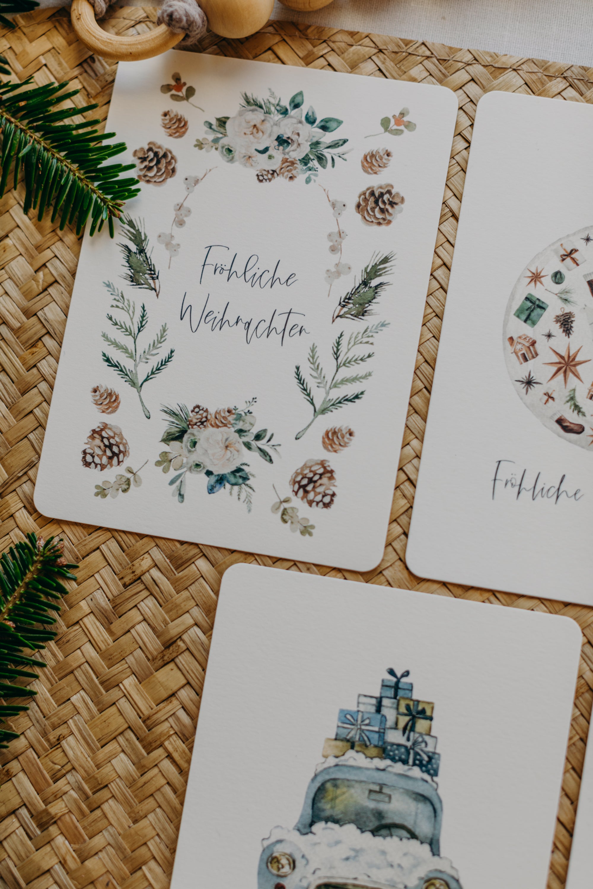 Postkarten Set 4: Weihnachtspostkarten Set (5 Stück)