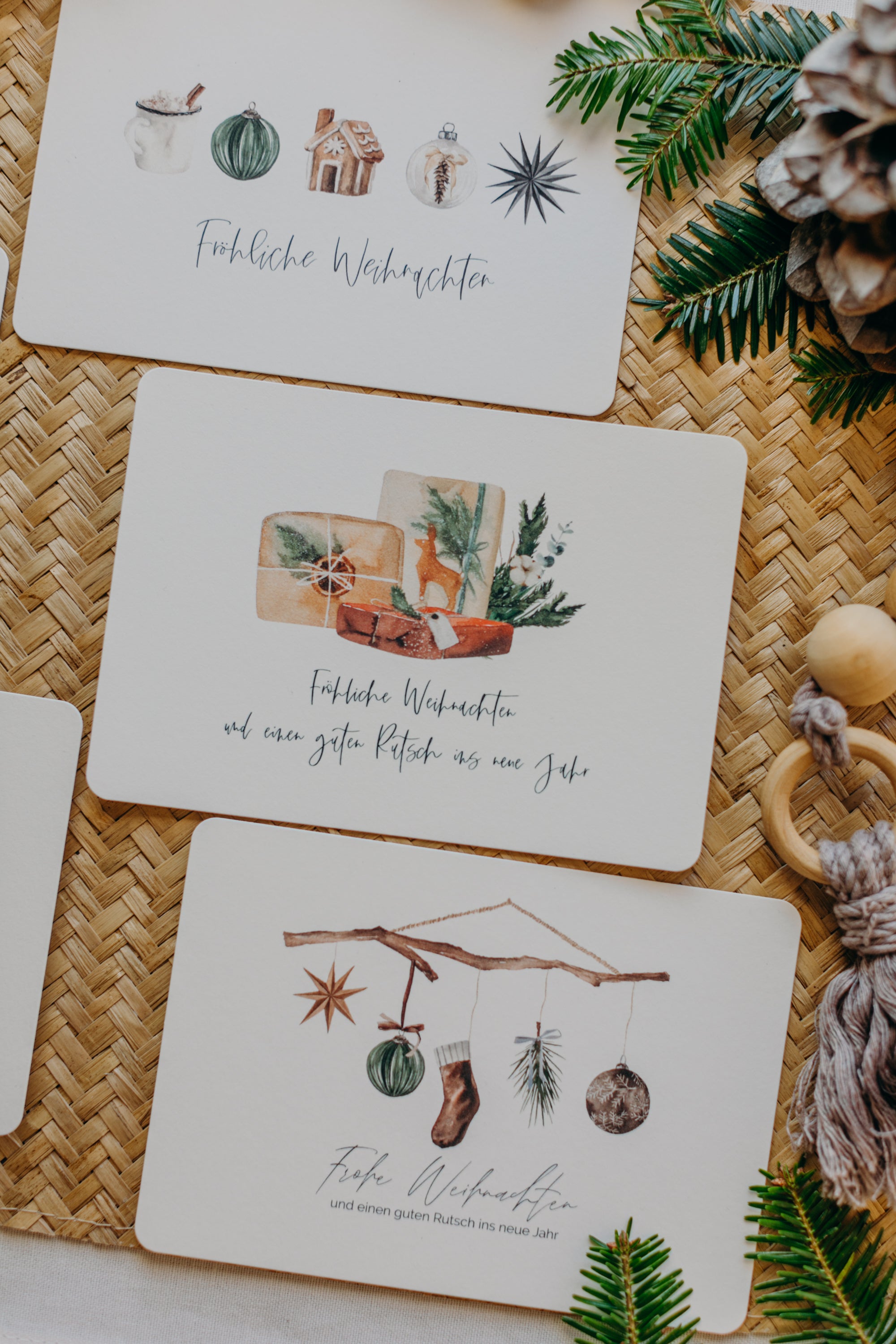 Postkarten Set 6: Weihnachtspostkarten Set (5 Stück)