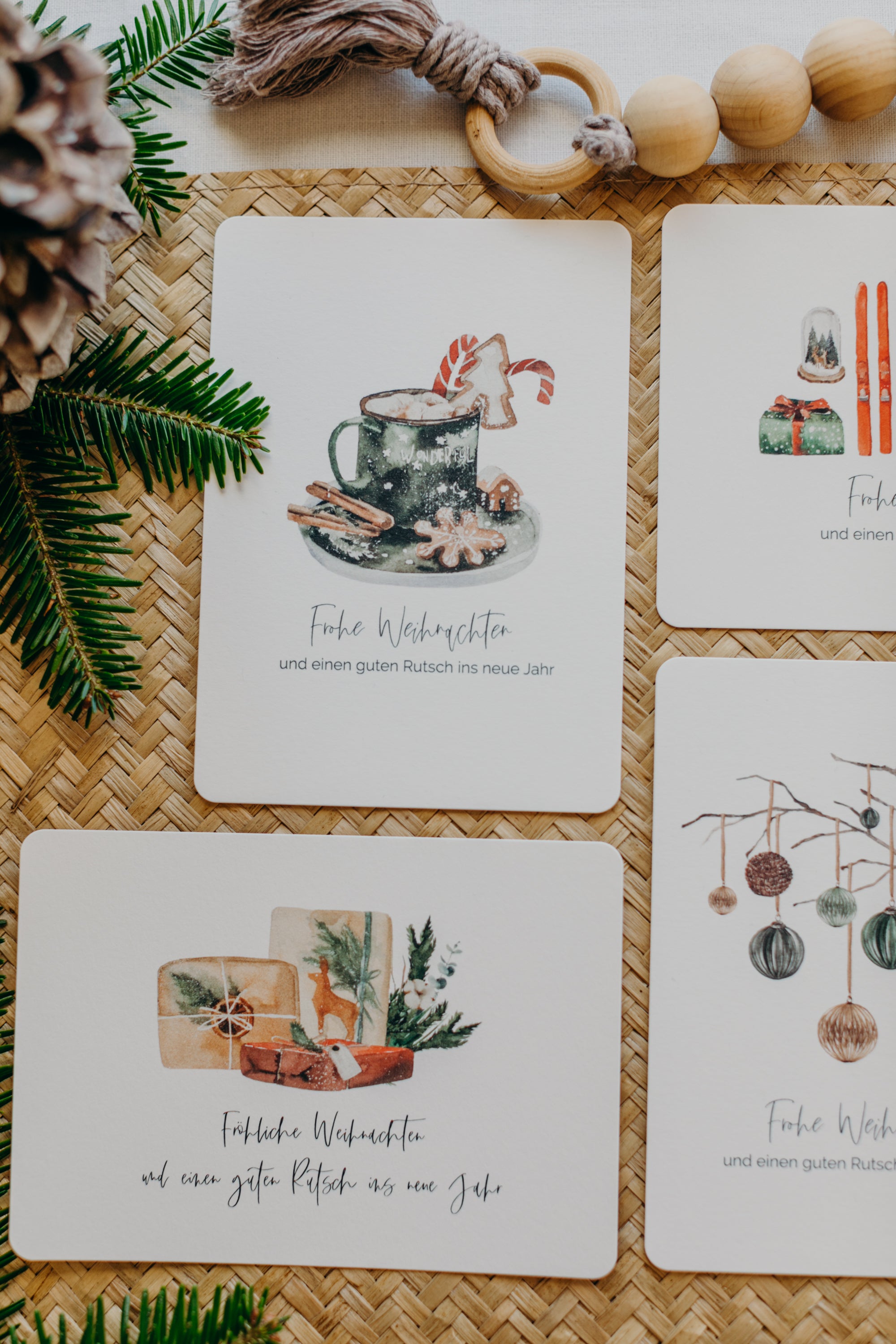 Postkarten Set 8: Weihnachtspostkarten Set (5 Stück)