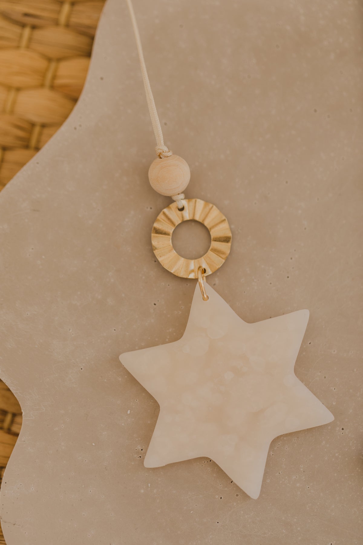 Weihnachtsanhänger Stern aus Polymer Ton